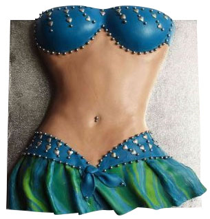 Ladies Belly Dancer Birthday Cake