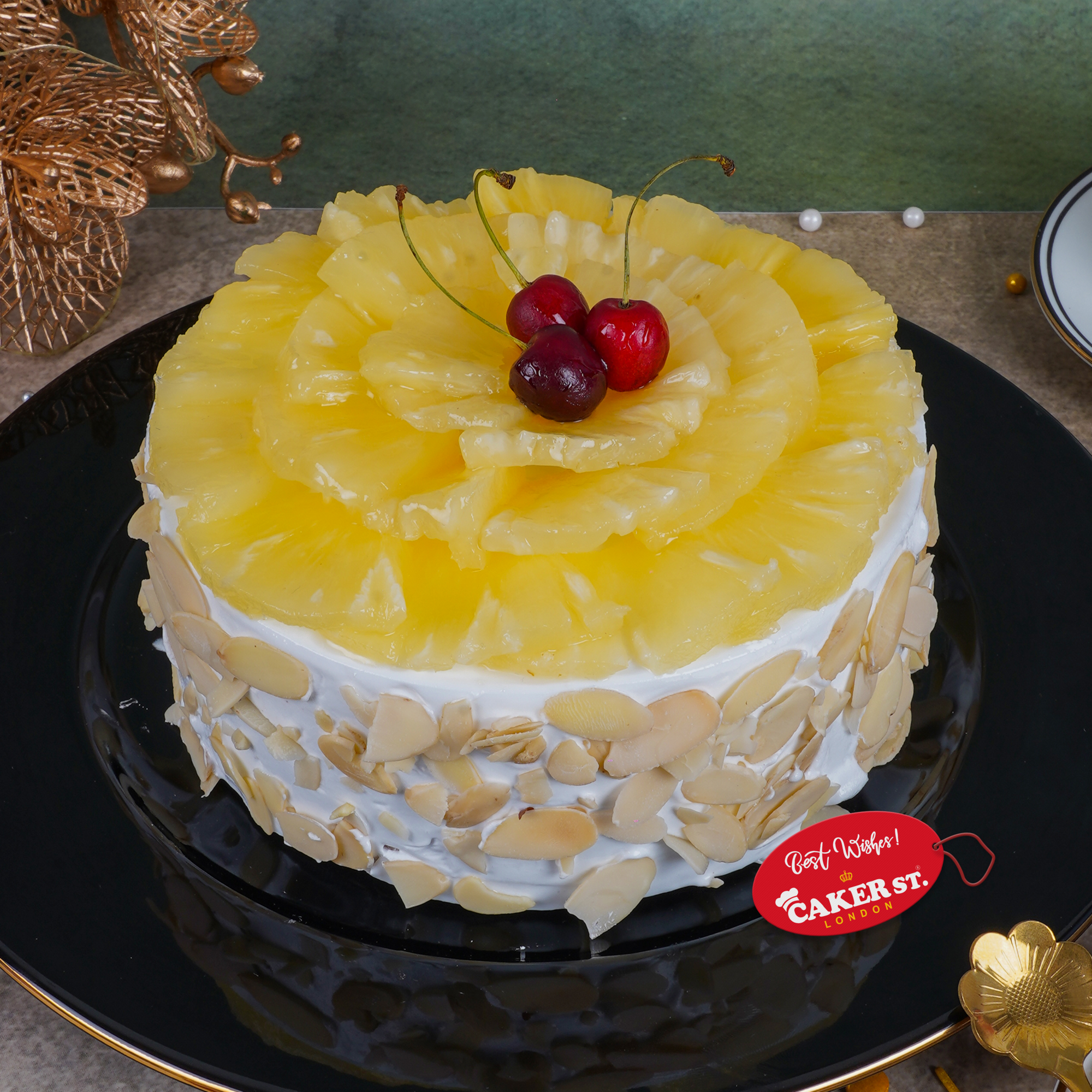 Pineapple & Almond Celebration Cake
