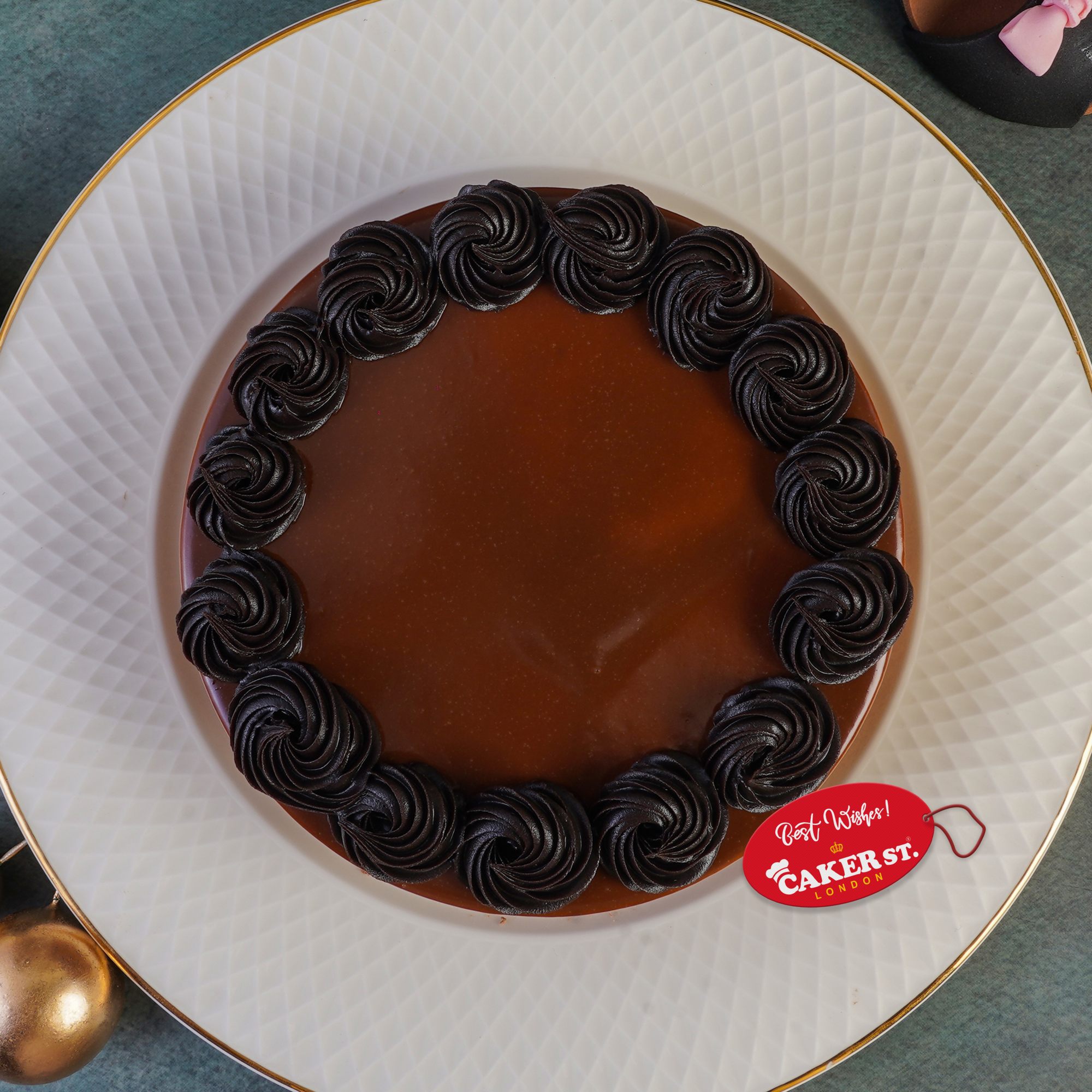 Elegant Chocolate Glaze Birthday Cake