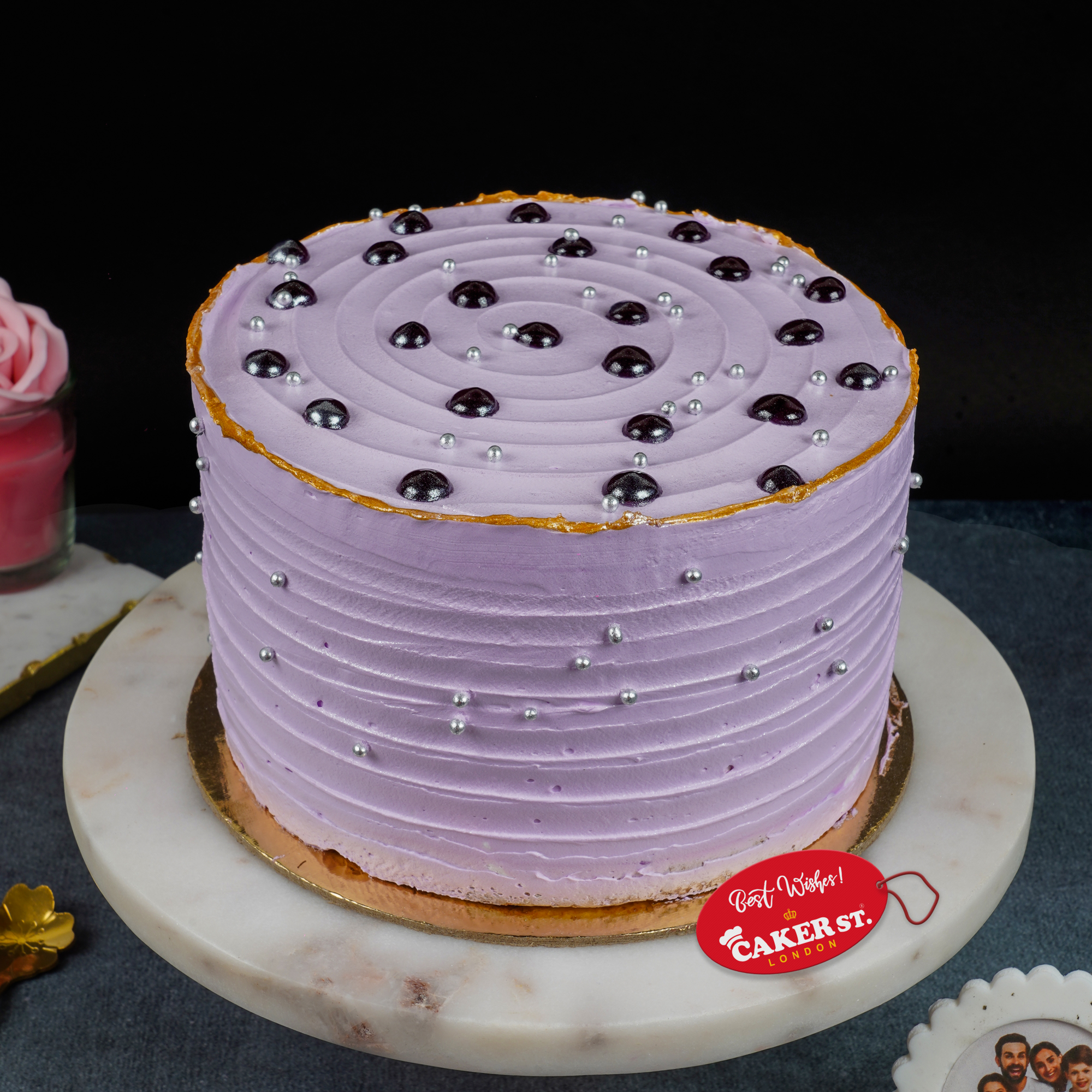 Elegant Lavender Birthday Cake for Her