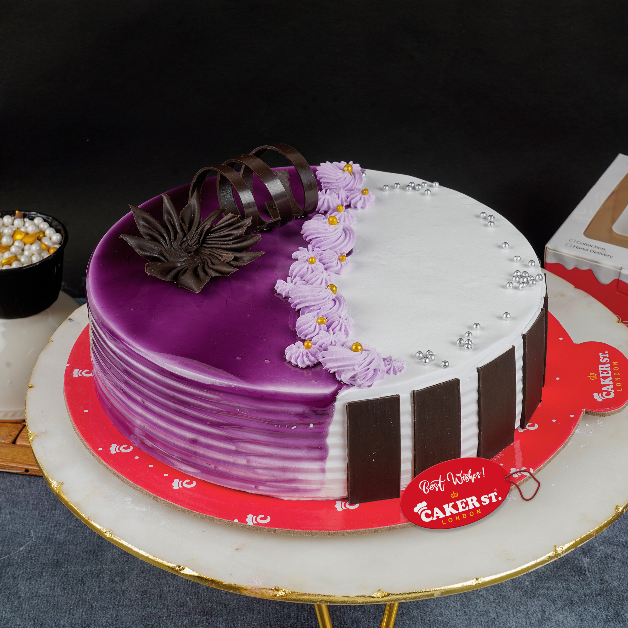 Elegant Purple Birthday Cake For Her
