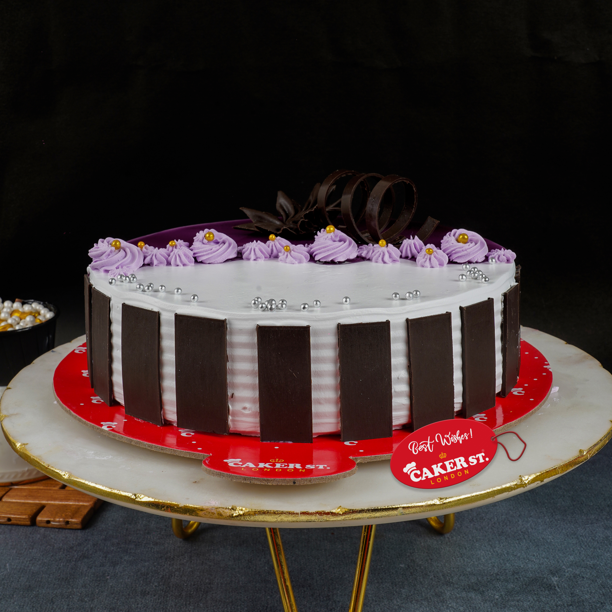 Elegant Purple Birthday Cake For Her
