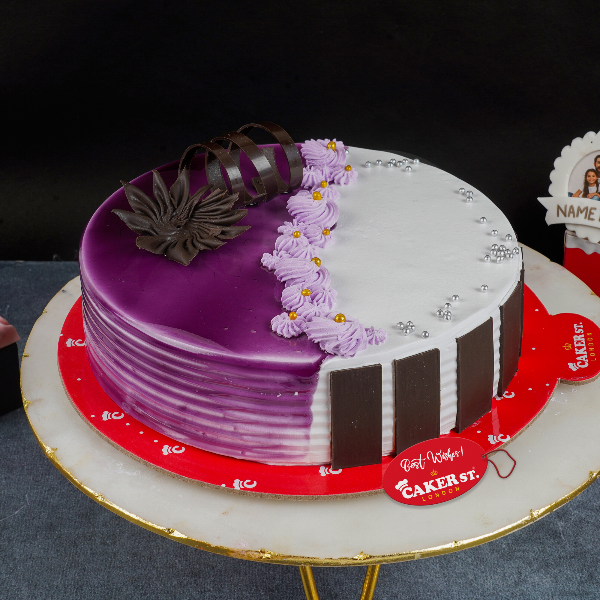 Elegant Purple Birthday Cake For Her