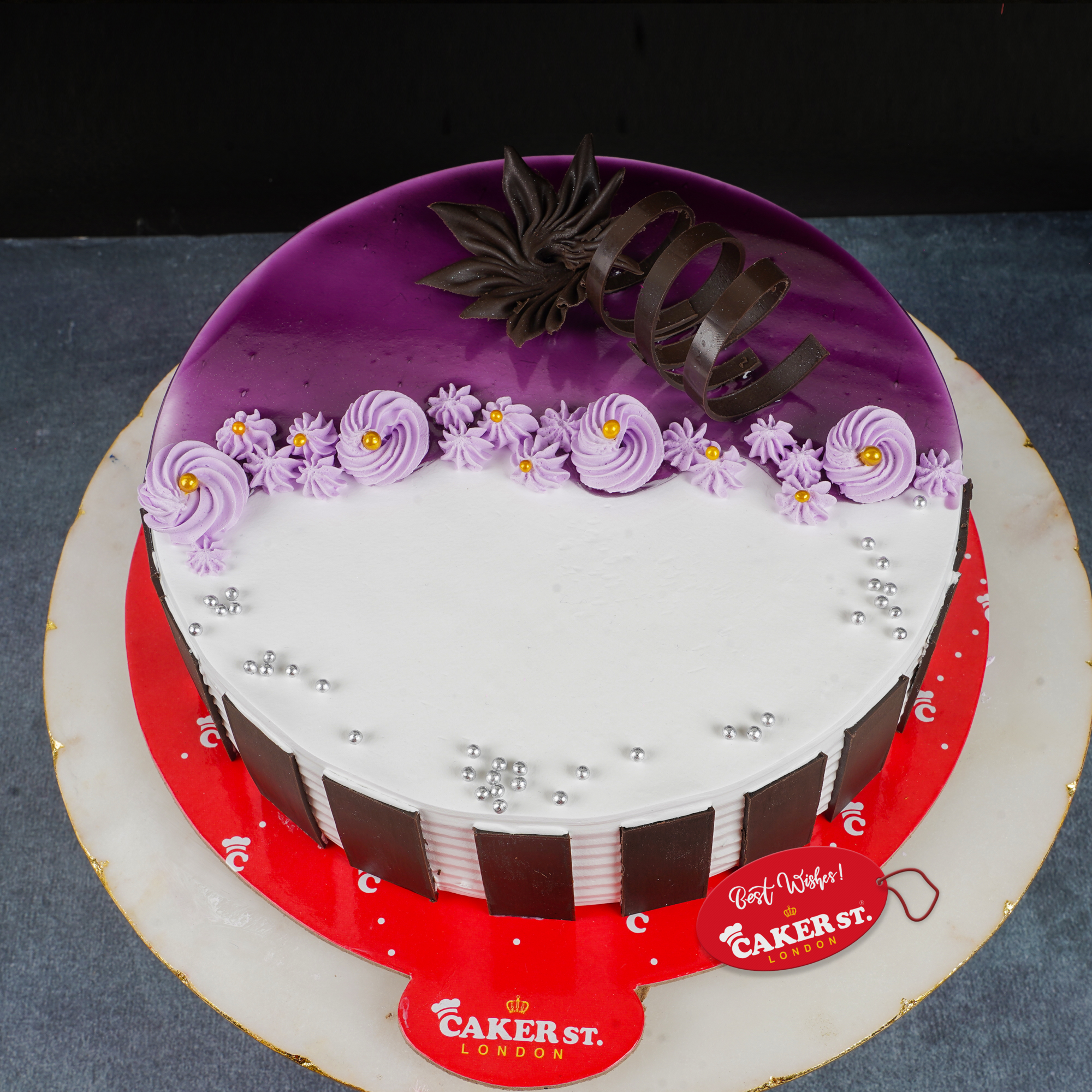 Elegant Purple Birthday Cake For Her