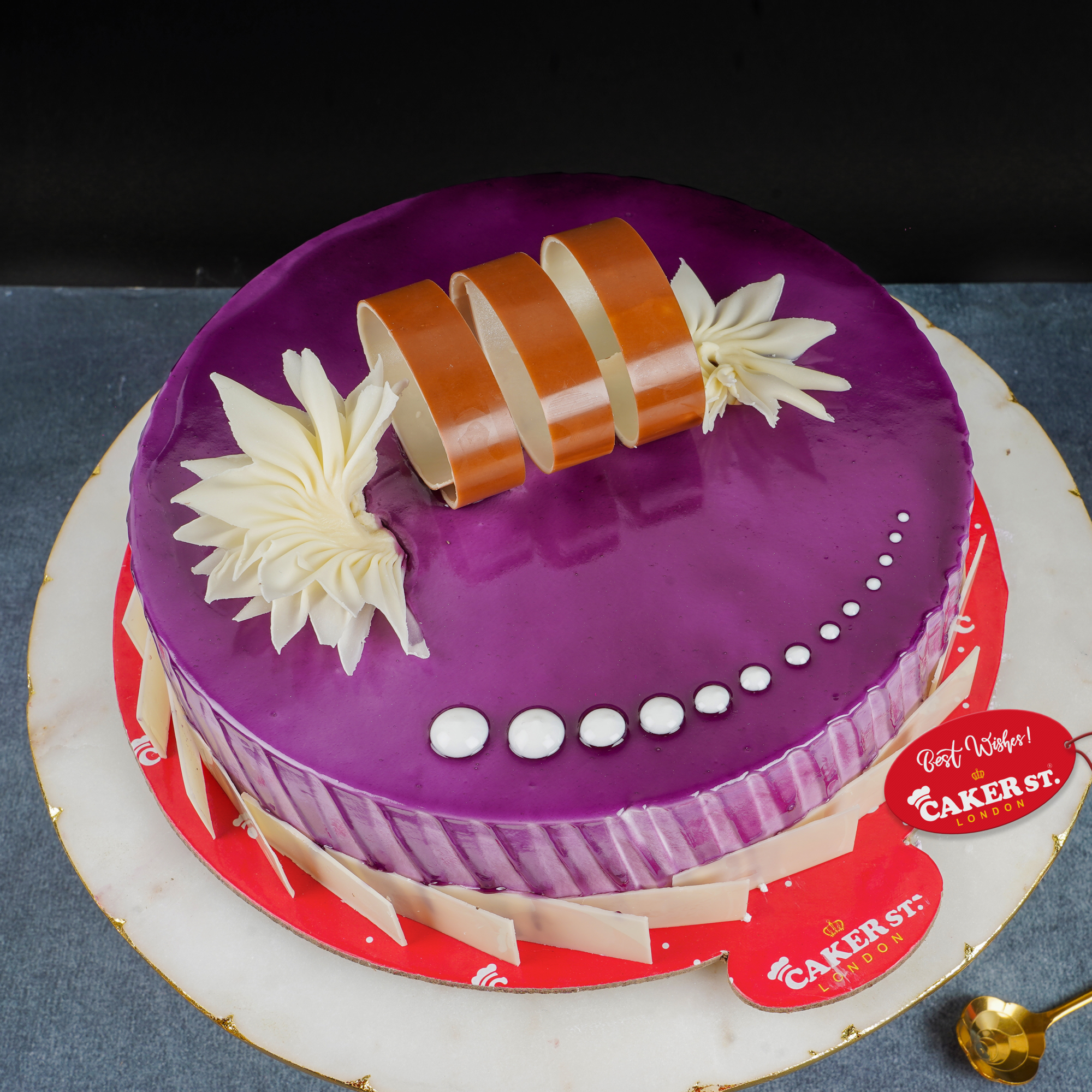 Elegant Purple Birthday Cake For Her
