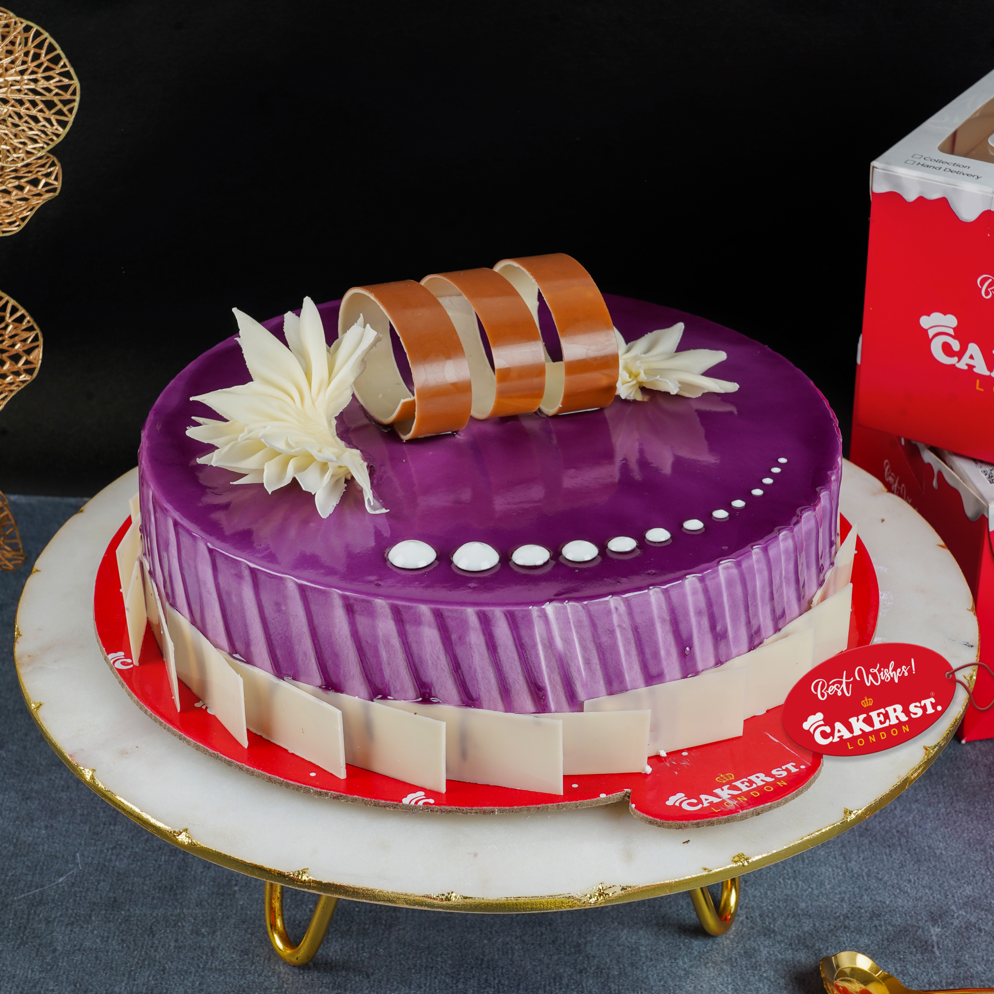 Elegant Purple Birthday Cake For Her