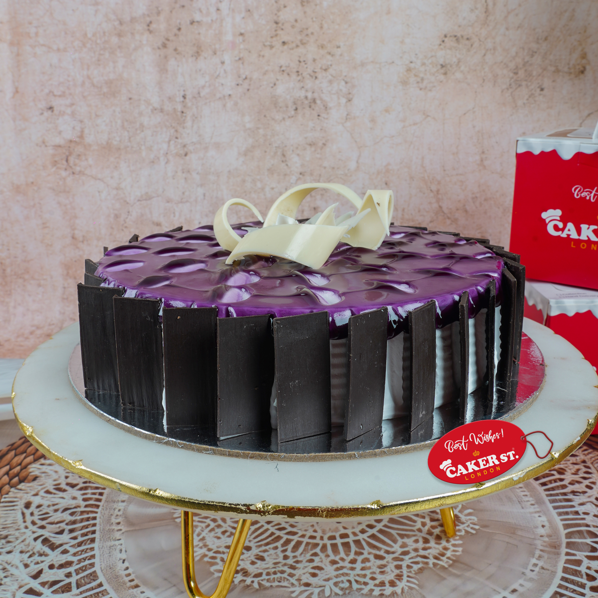 Elegant Purple Birthday Cake for Her
