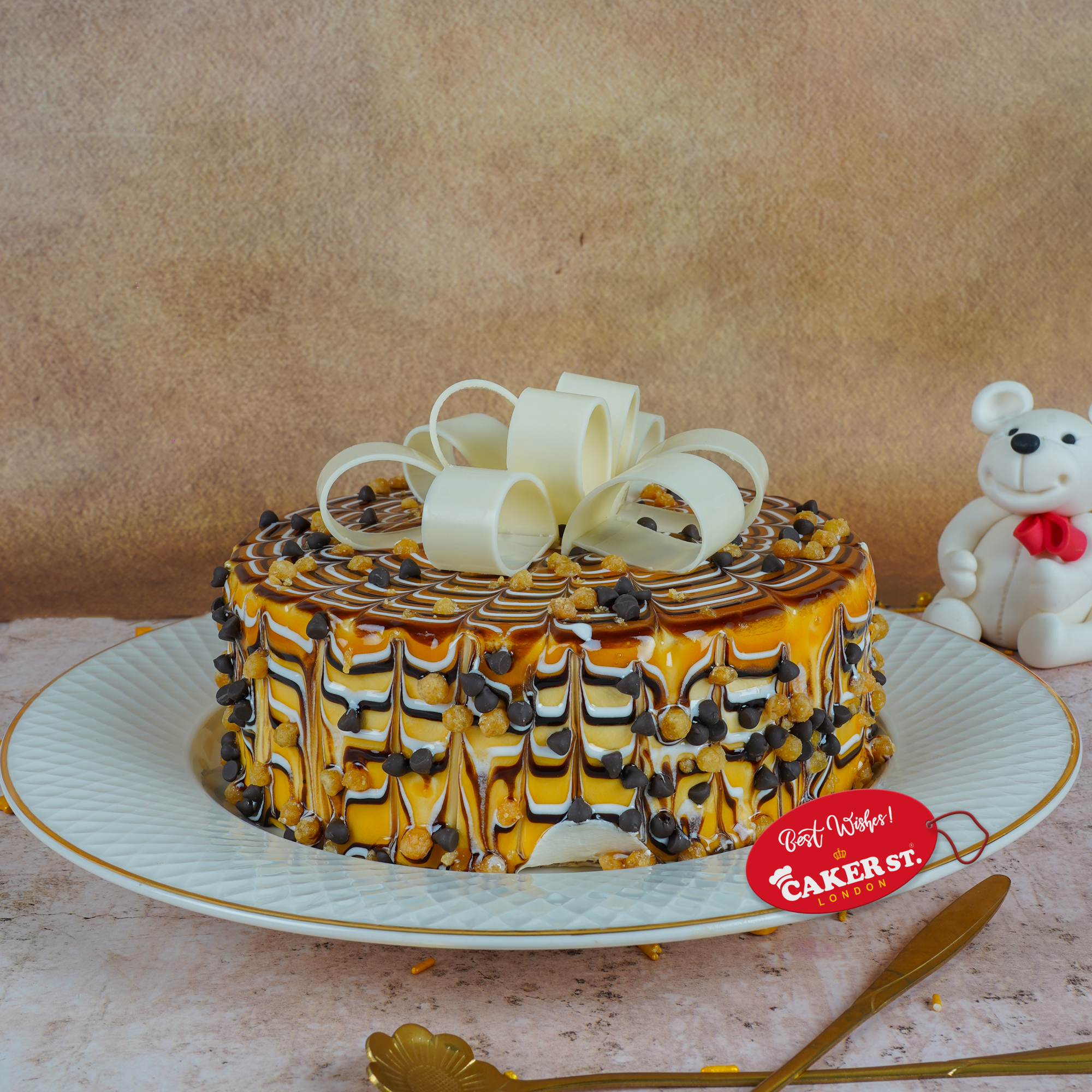 Personalised Swirl Pattern Birthday Cake