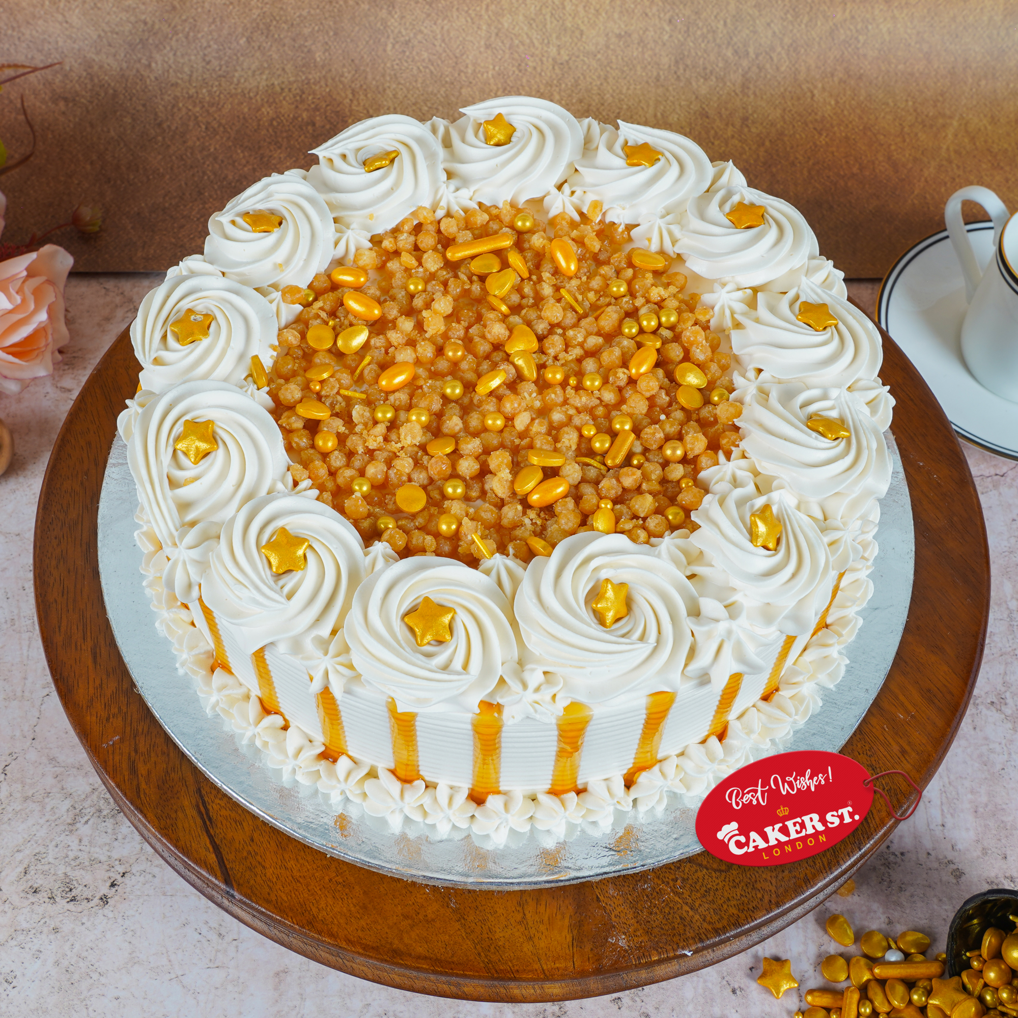 Gold Sparkle Birthday Cake