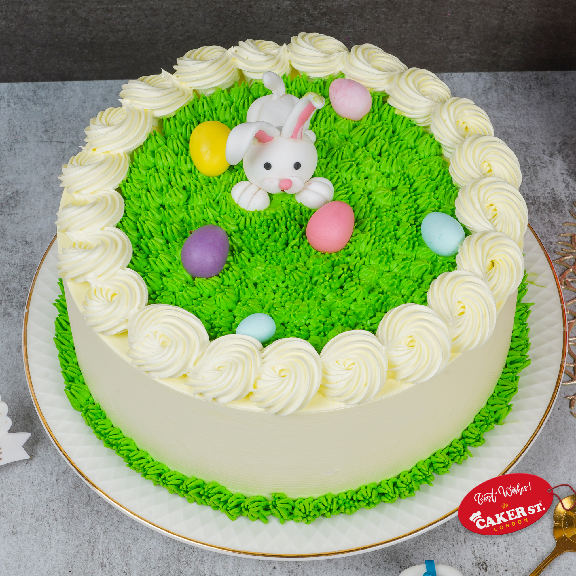 Easter Bunny & Eggs Celebration Cake