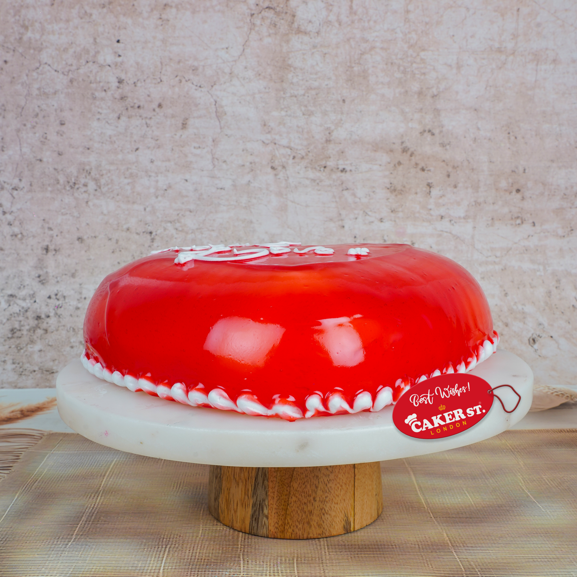 Love Heart Cake | Romantic Red Glaze Cake