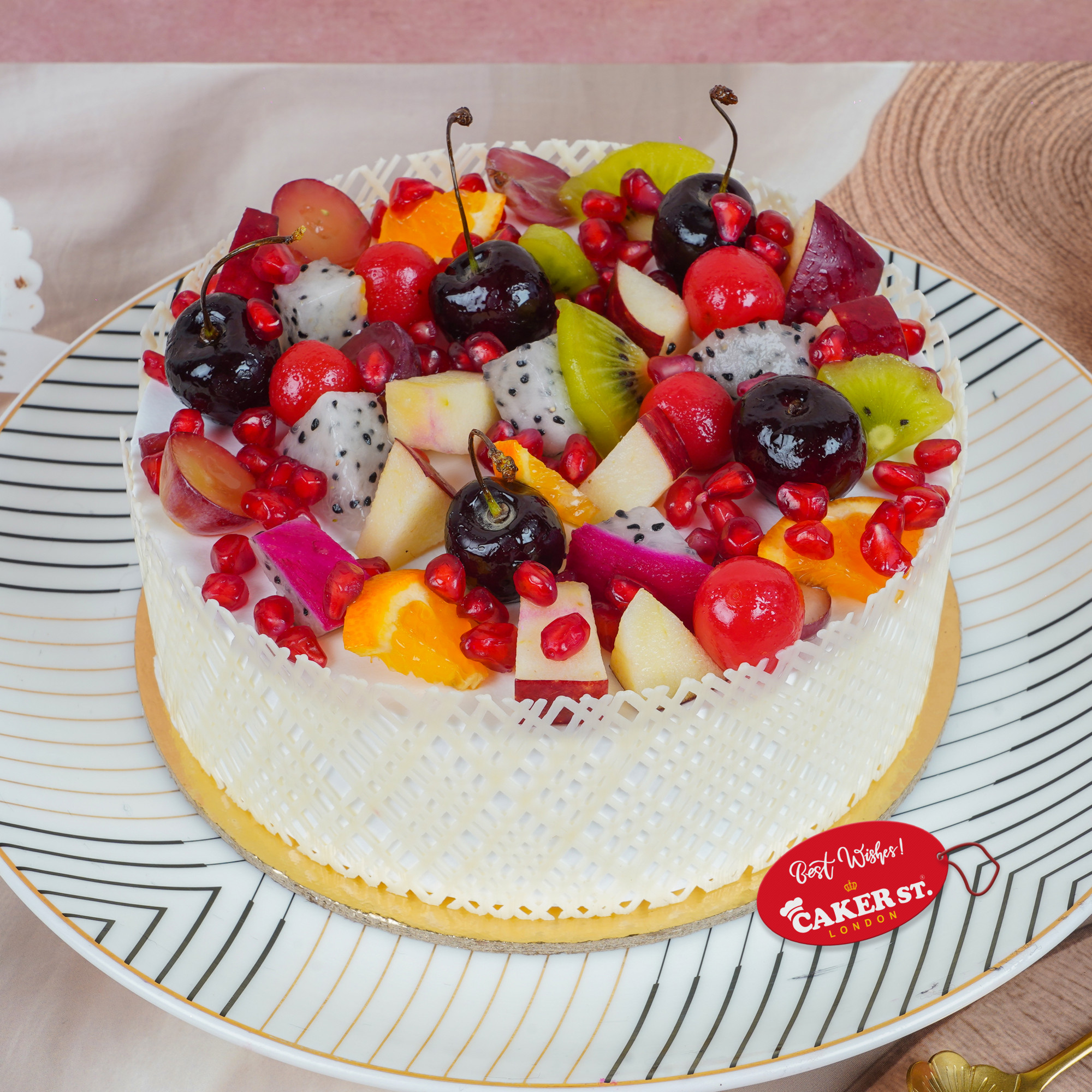 Fresh Fruit Birthday Cake