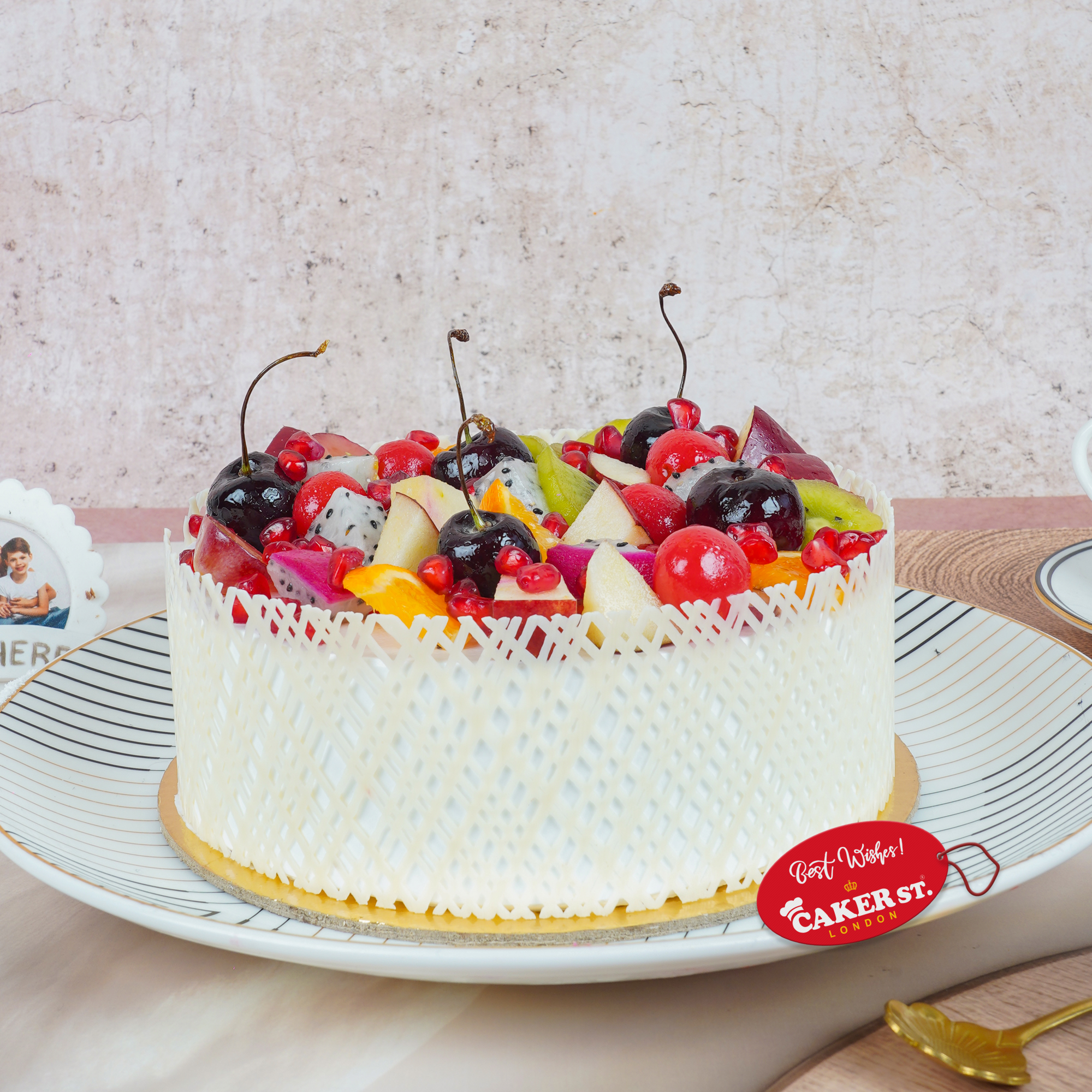 Fresh Fruit Birthday Cake