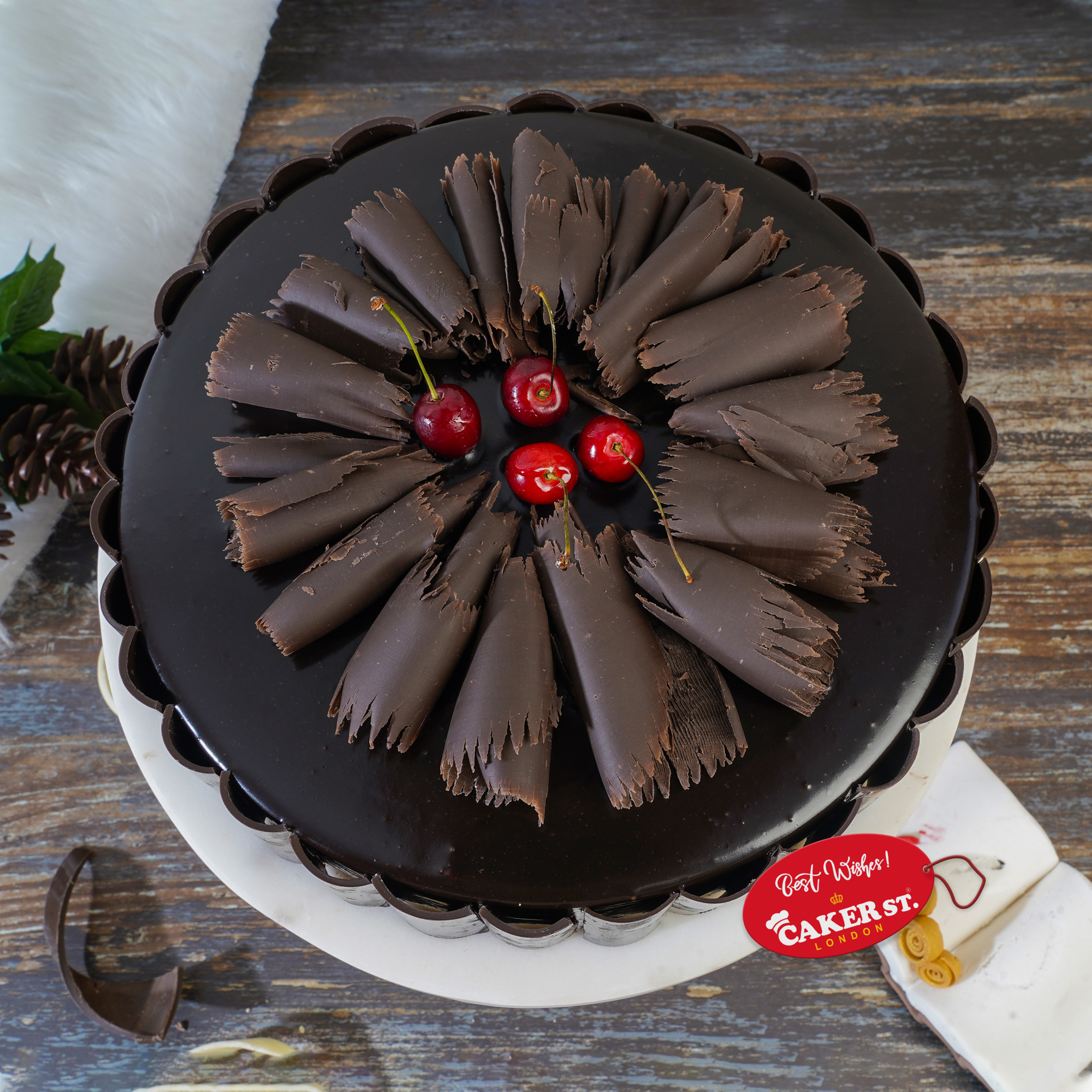 Classic Chocolate Cherry Birthday Cake