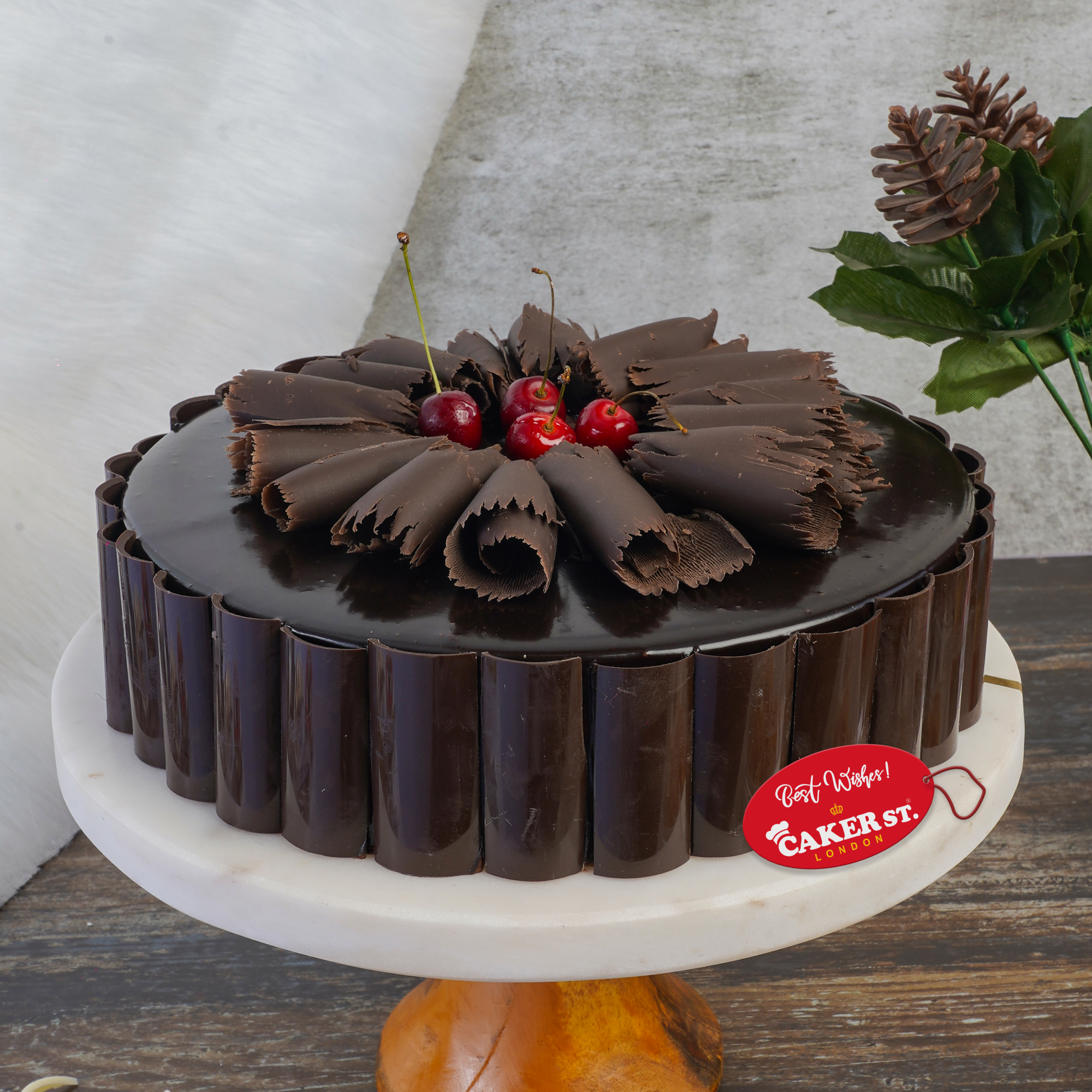 Classic Chocolate Cherry Birthday Cake