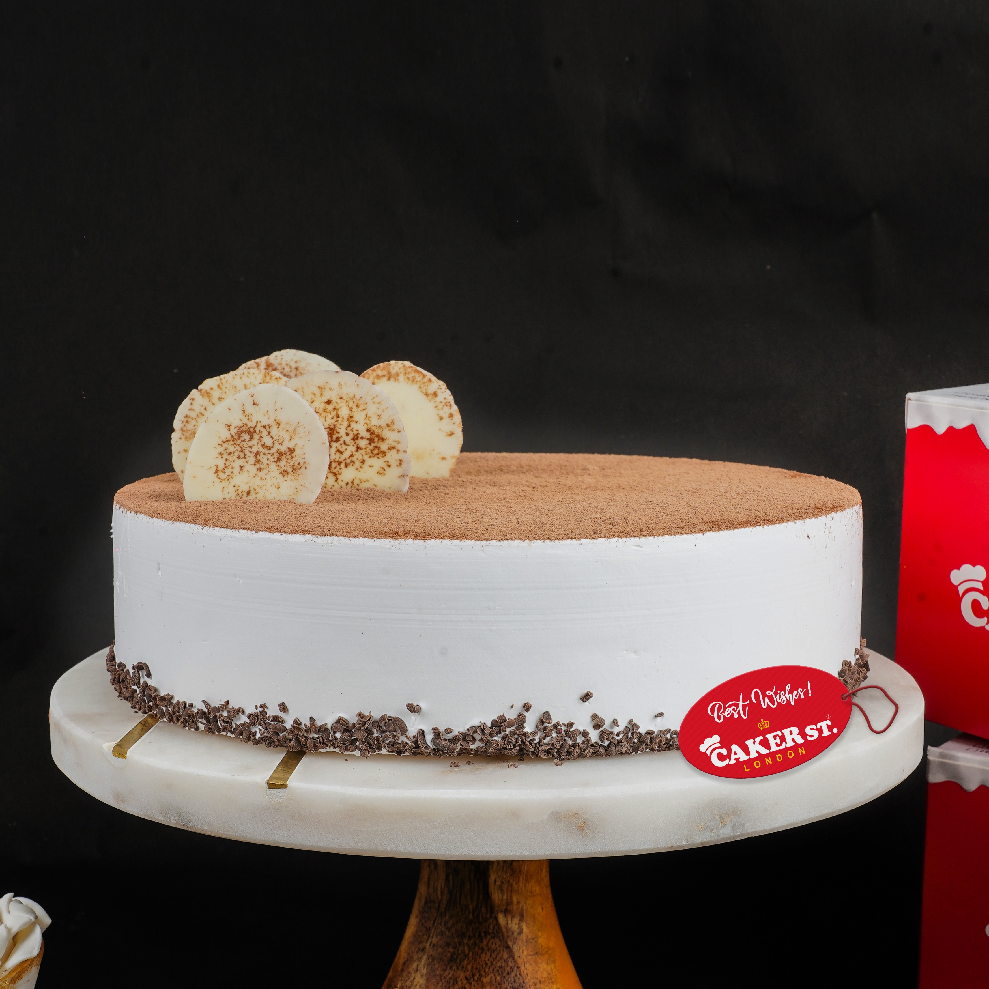 Elegant Tiramisu Style Birthday Cake