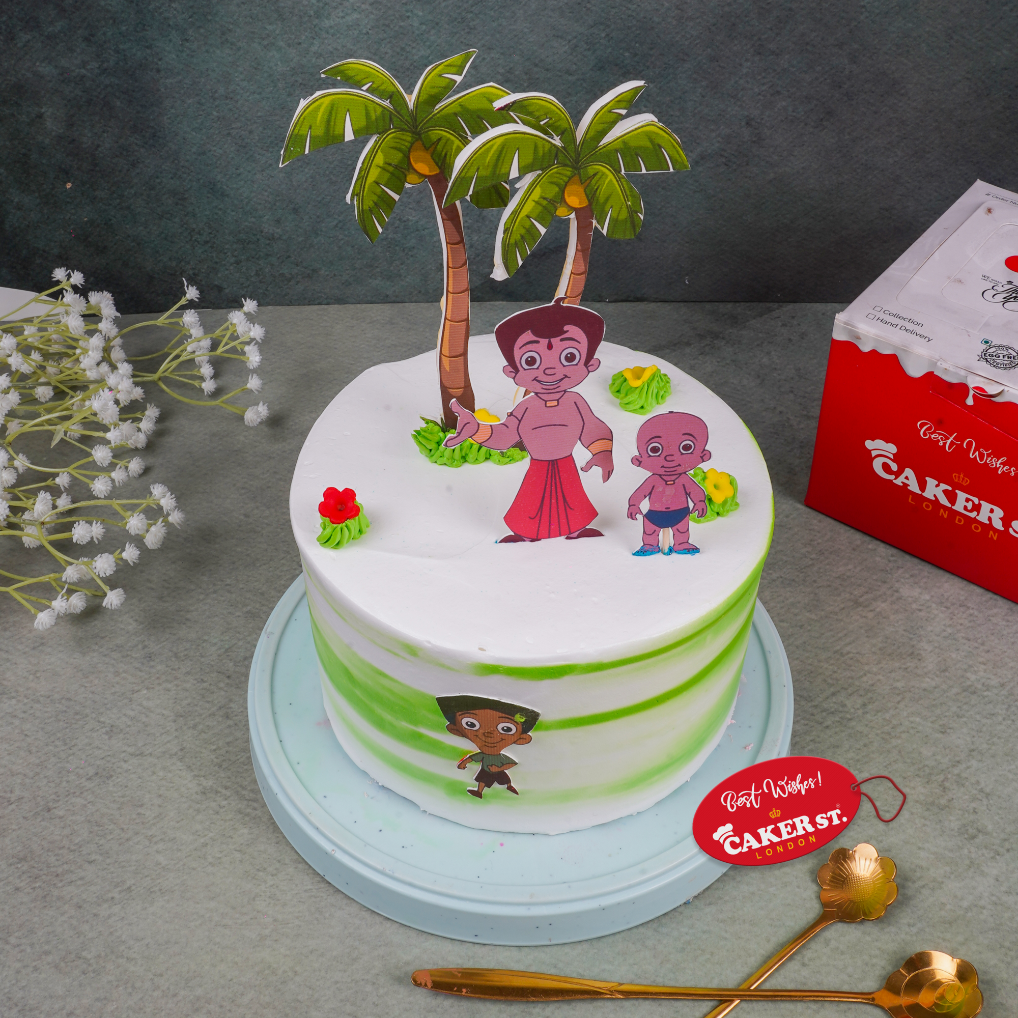 Chhota Bheem Birthday Cake with Custom Age & Name