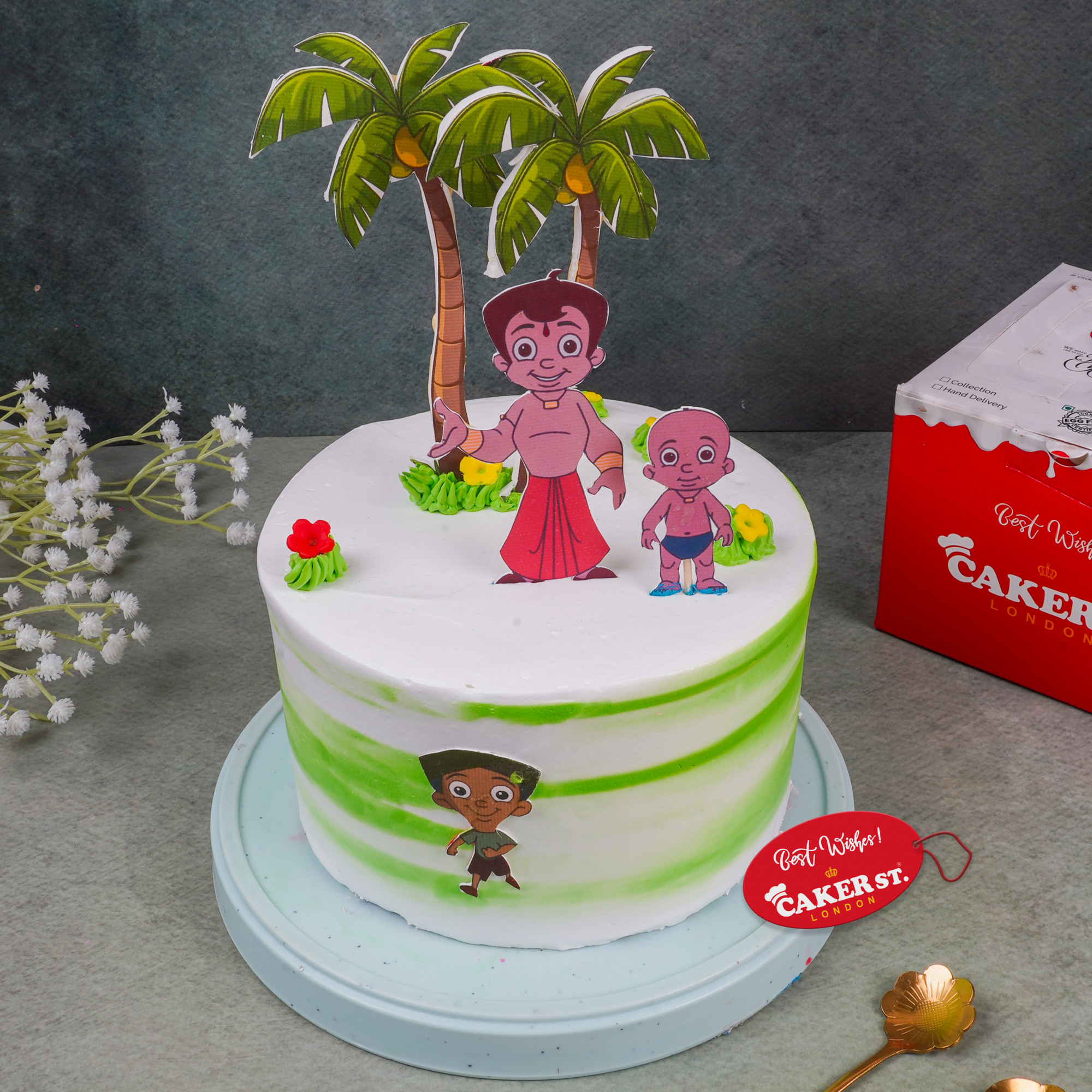 Chhota Bheem Birthday Cake with Custom Age & Name