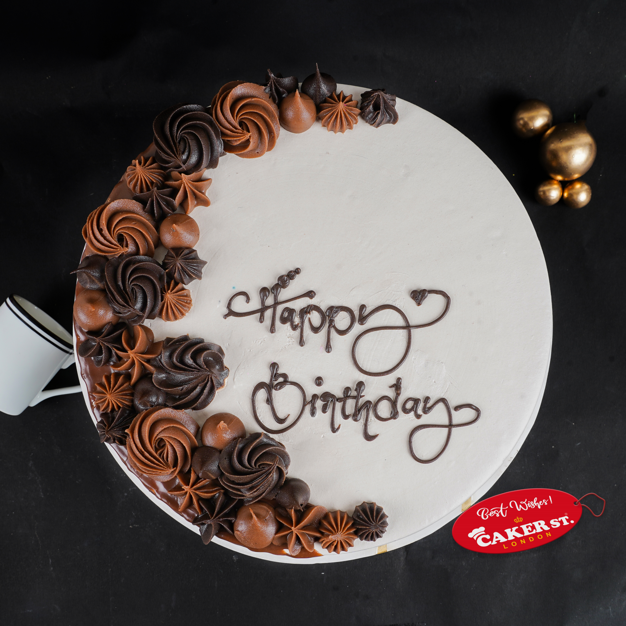 Elegant Chocolate Drip Birthday Cake