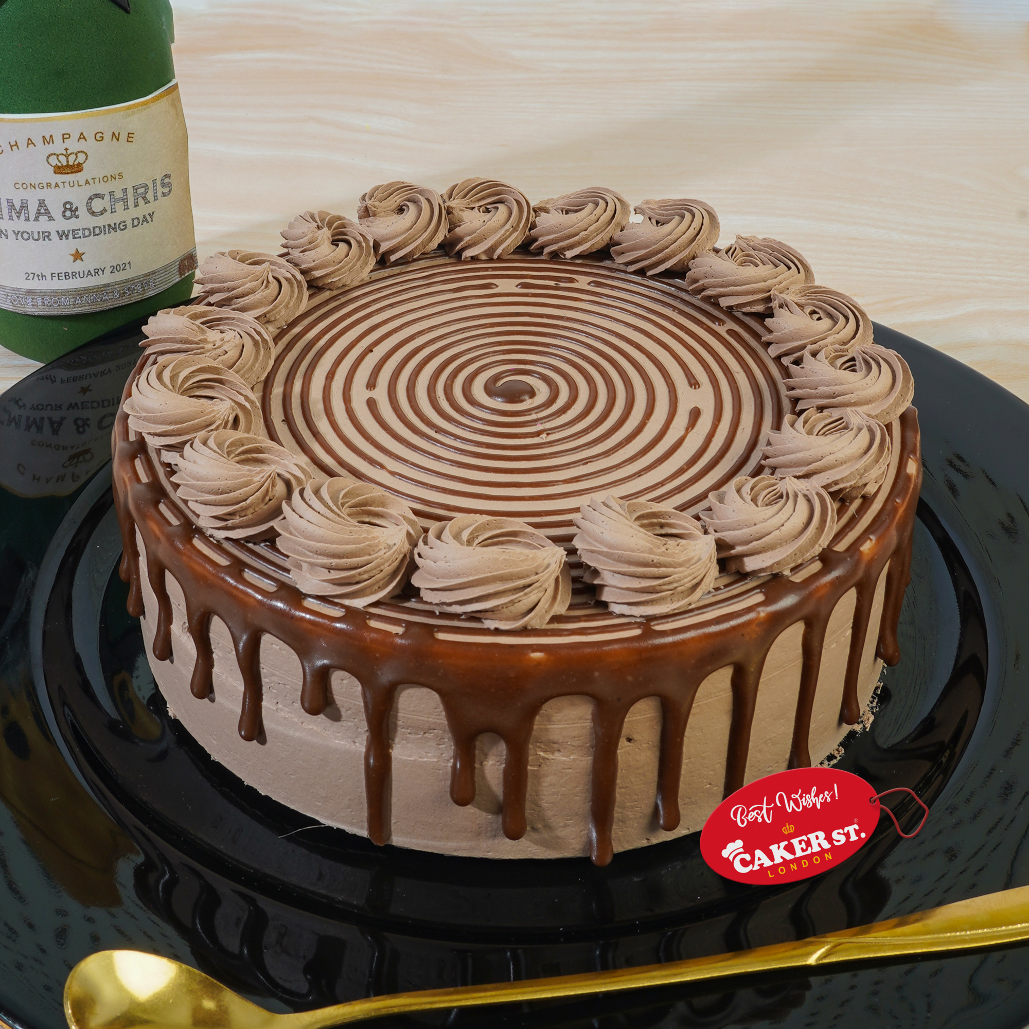 Elegant Chocolate Drip Birthday Cake