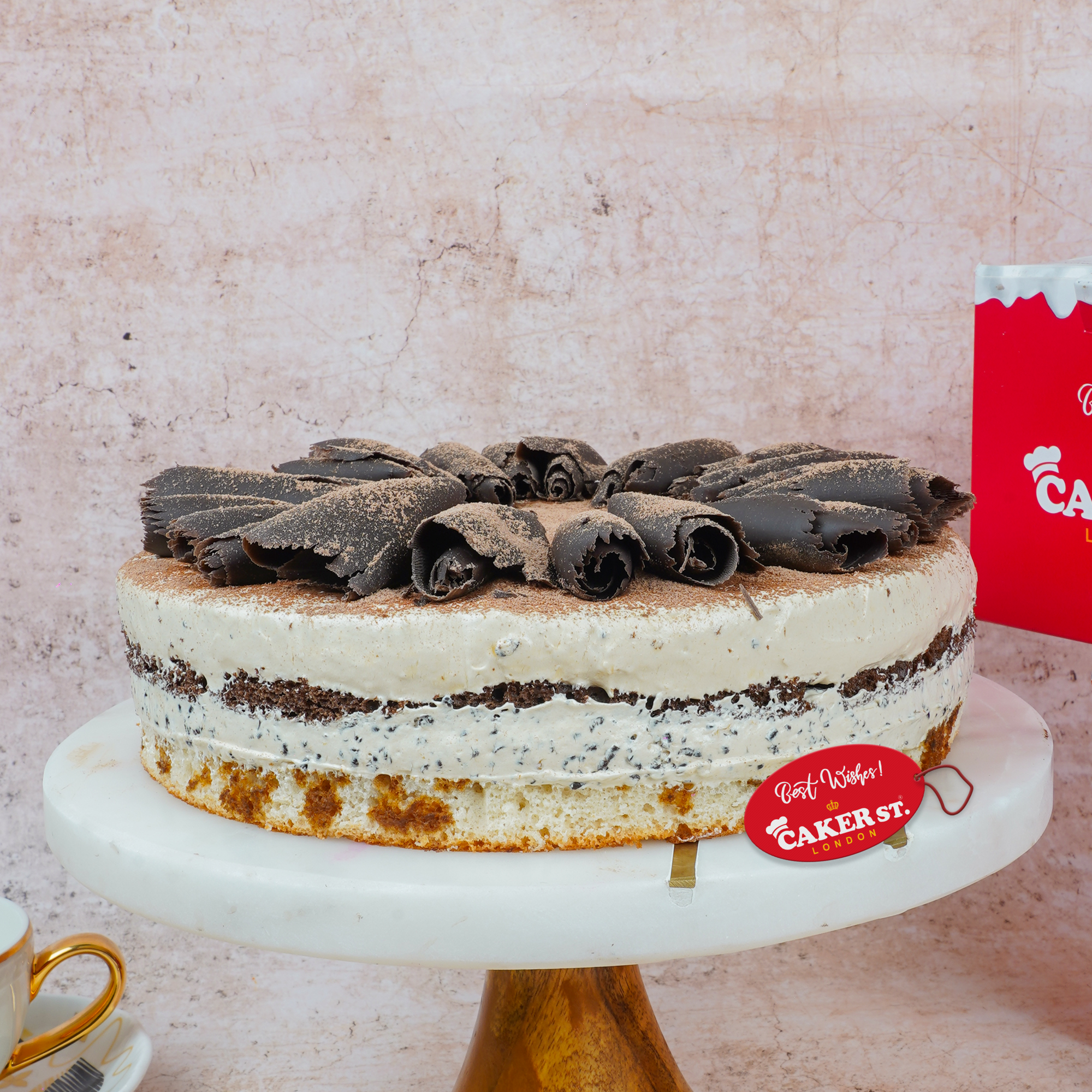 Chocolate Curl Birthday Cake