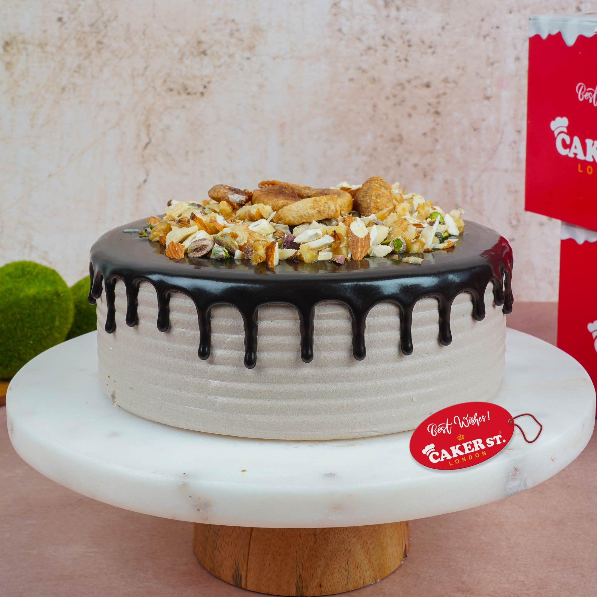 Nutty Chocolate Drip Birthday Cake for Men