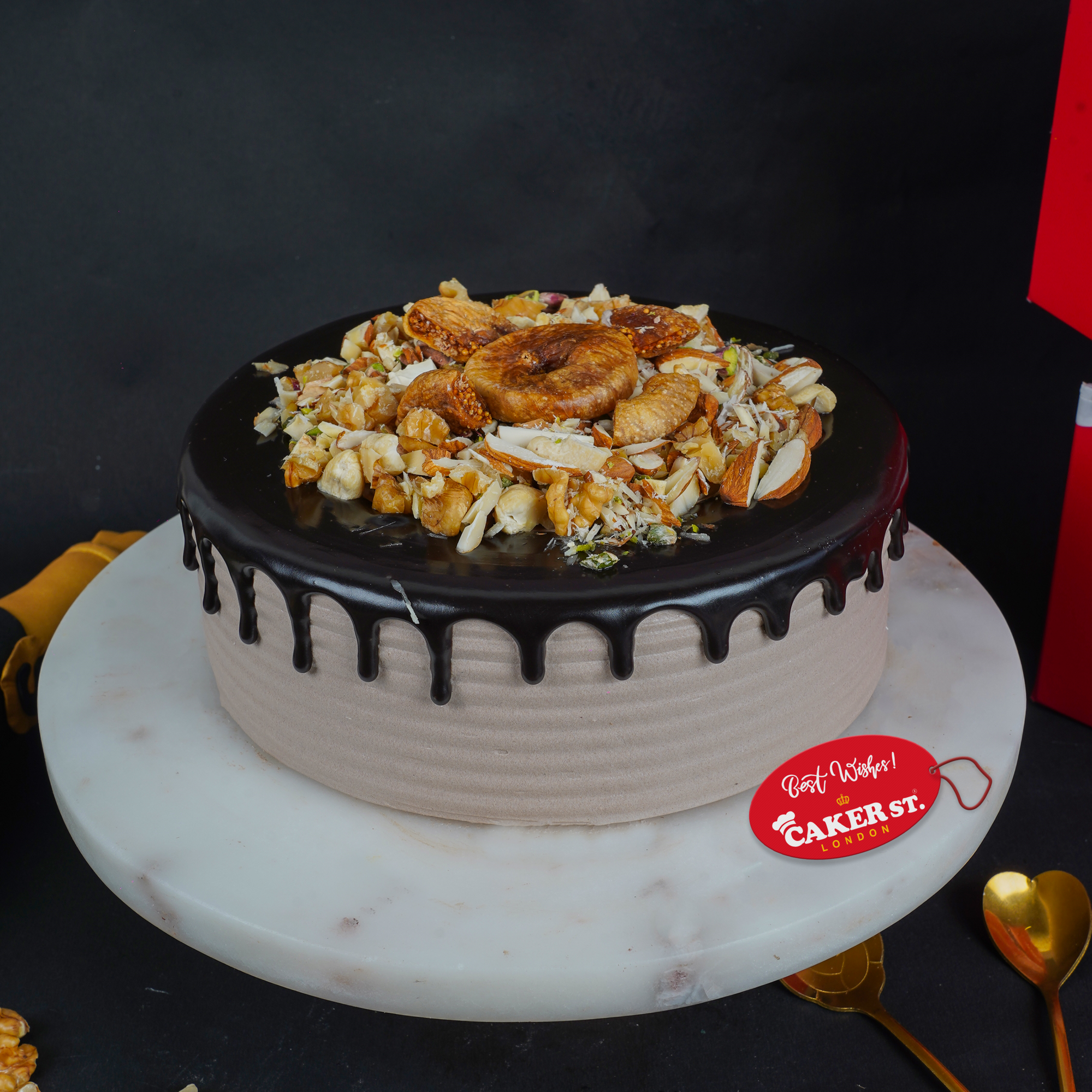 Nutty Chocolate Drip Birthday Cake for Men