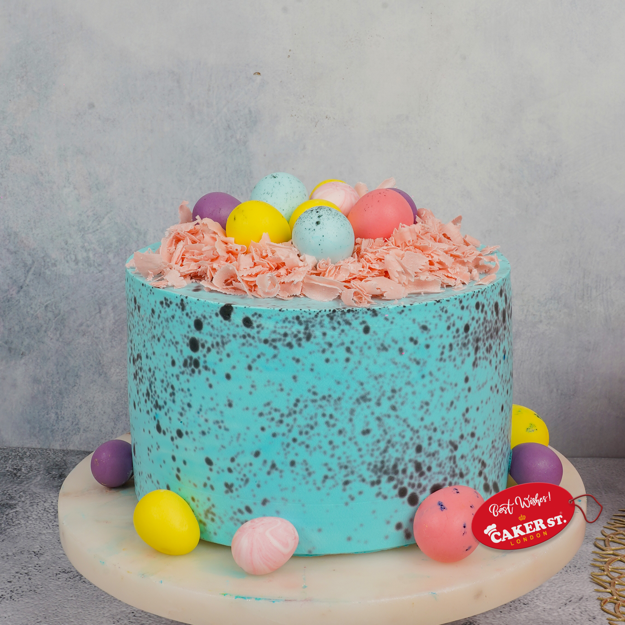 Happy Easter Egg Speckle Cake