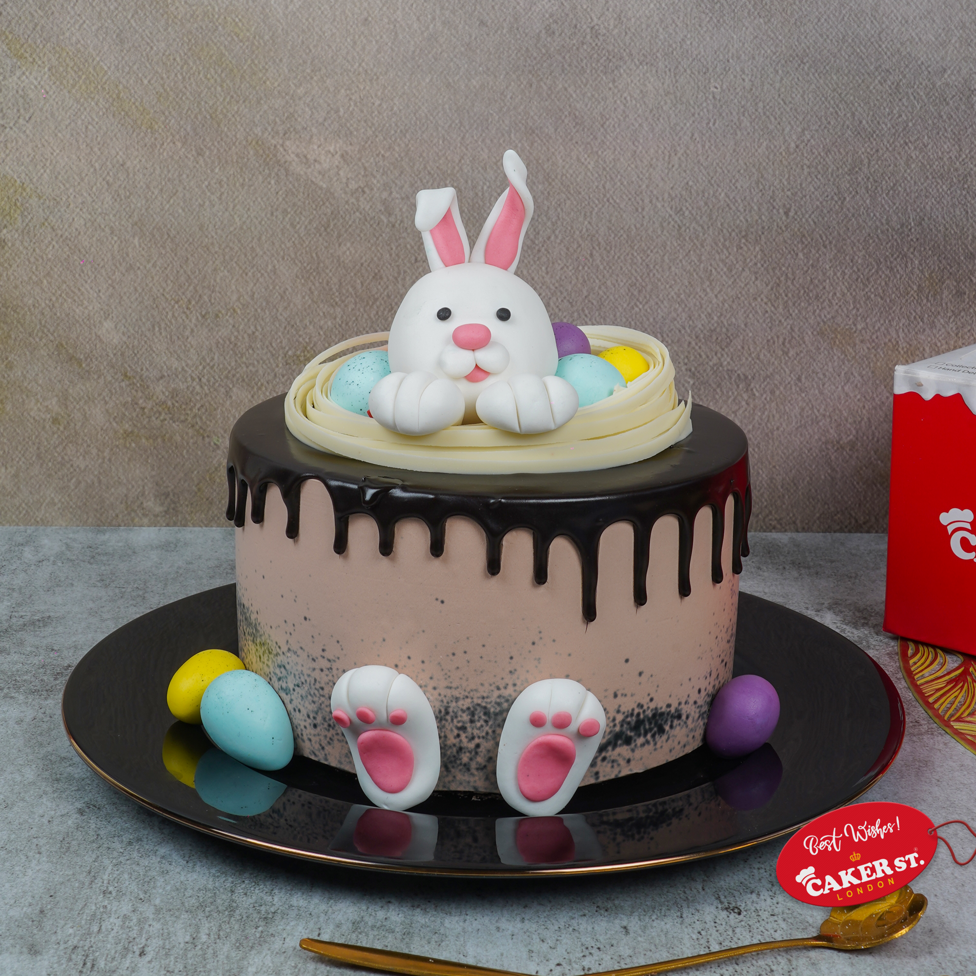 Easter Bunny & Eggs Celebration Cake