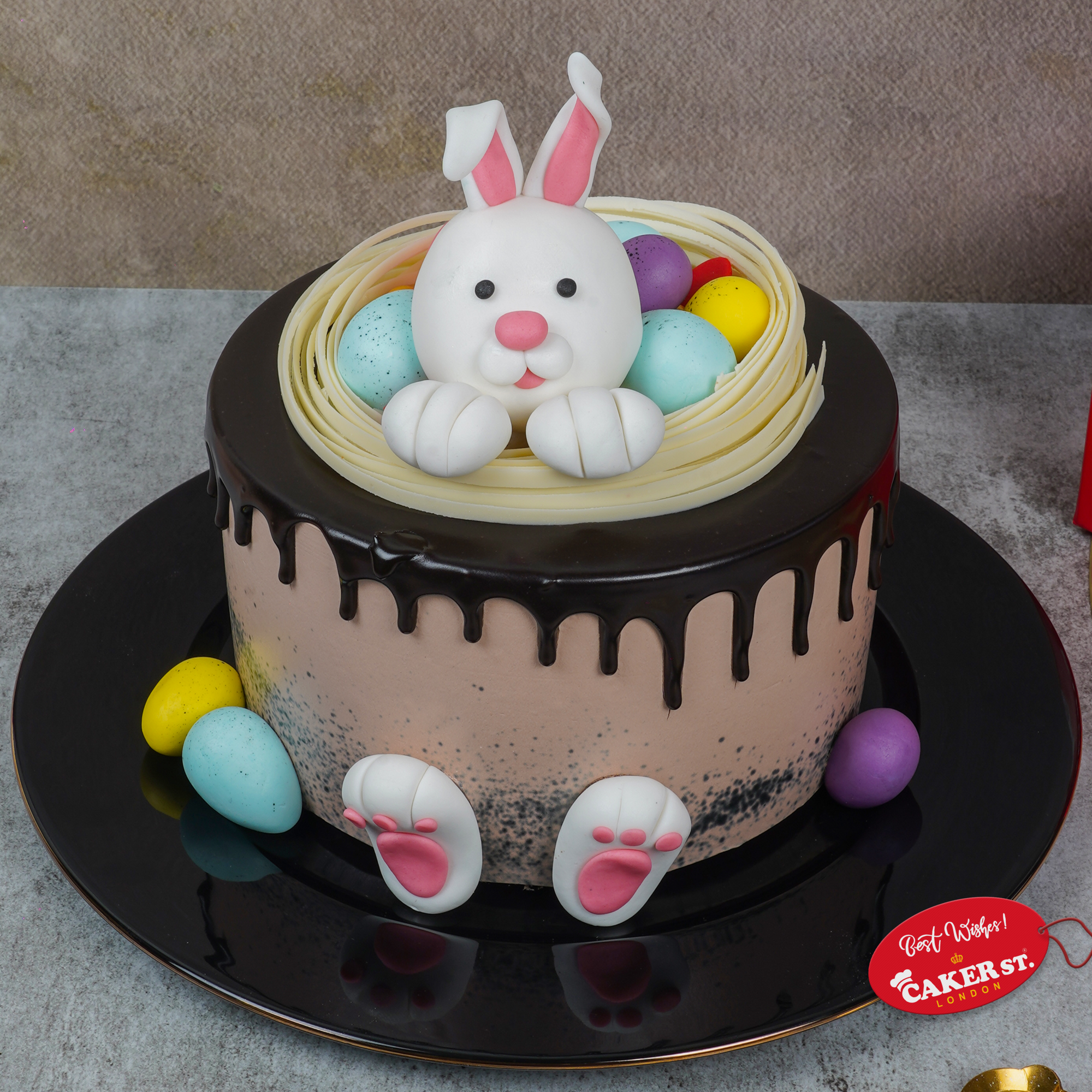 Easter Bunny & Eggs Celebration Cake
