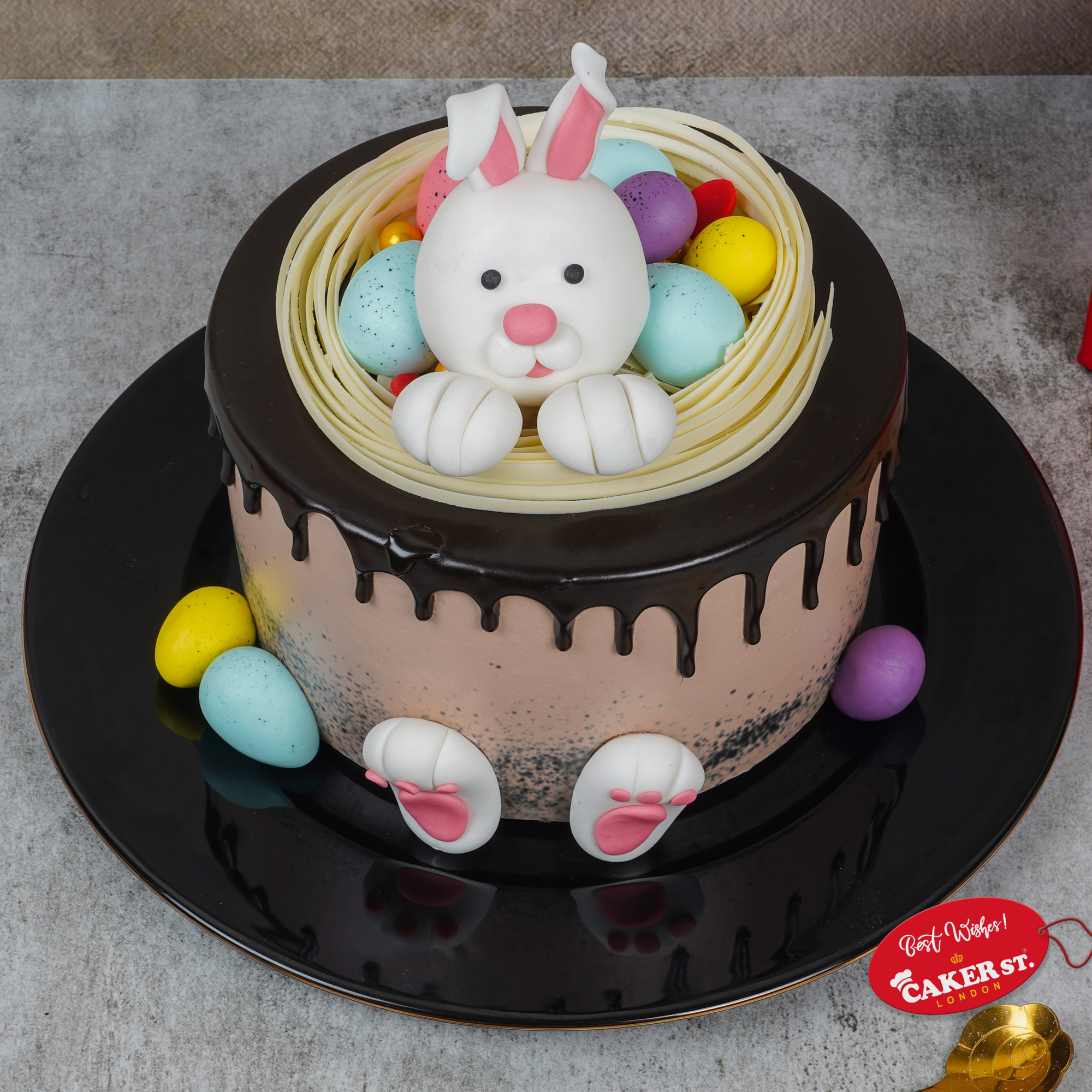 Easter Bunny & Eggs Celebration Cake