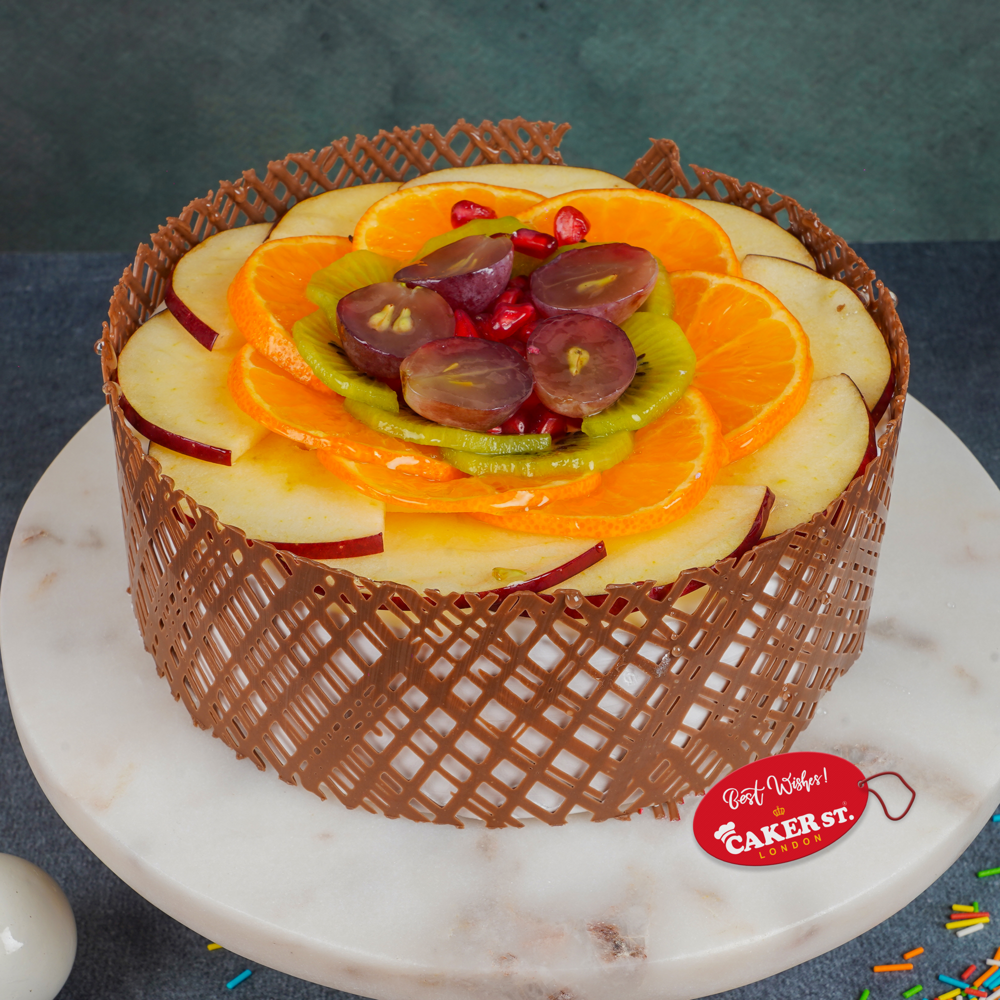 Fresh Fruit Birthday Cake