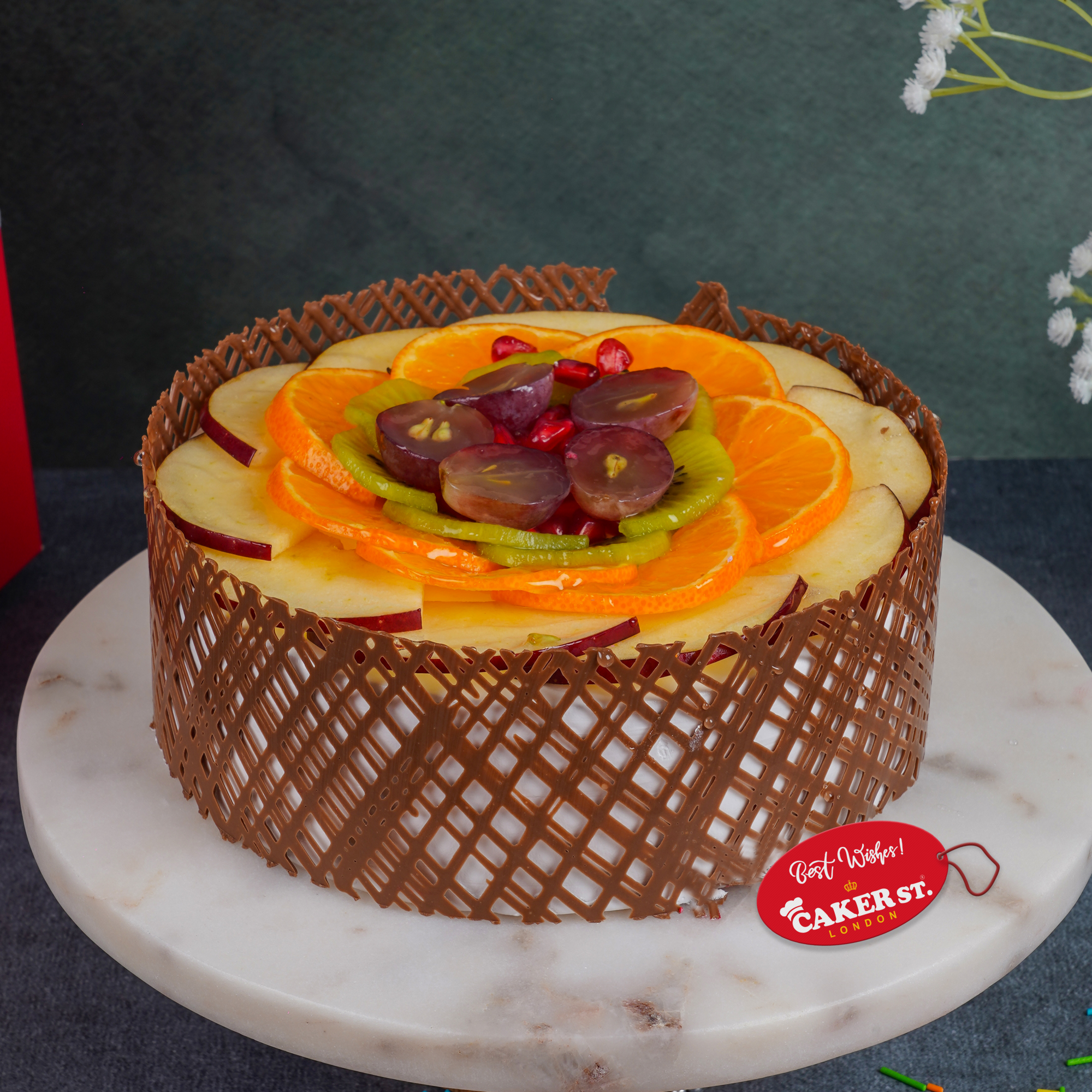 Fresh Fruit Birthday Cake