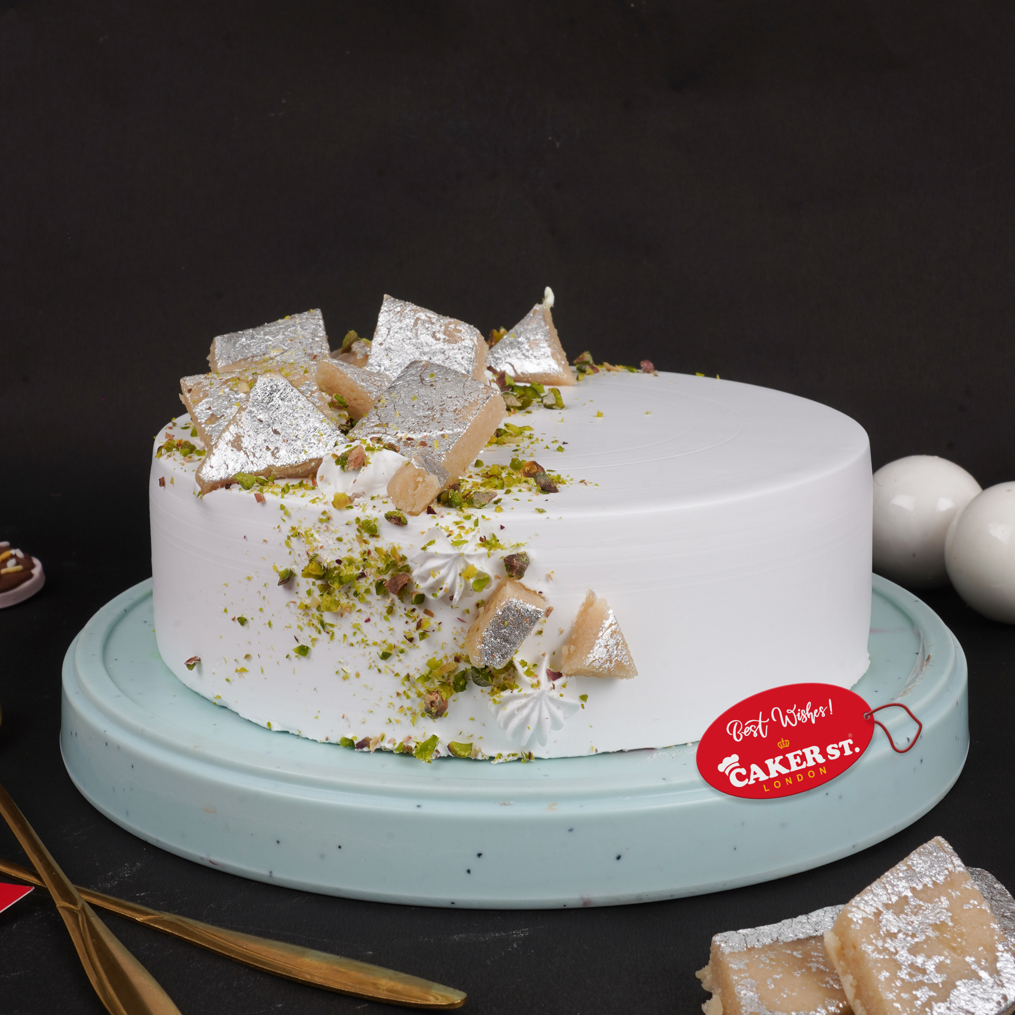 Kaju Katli Celebration Cake