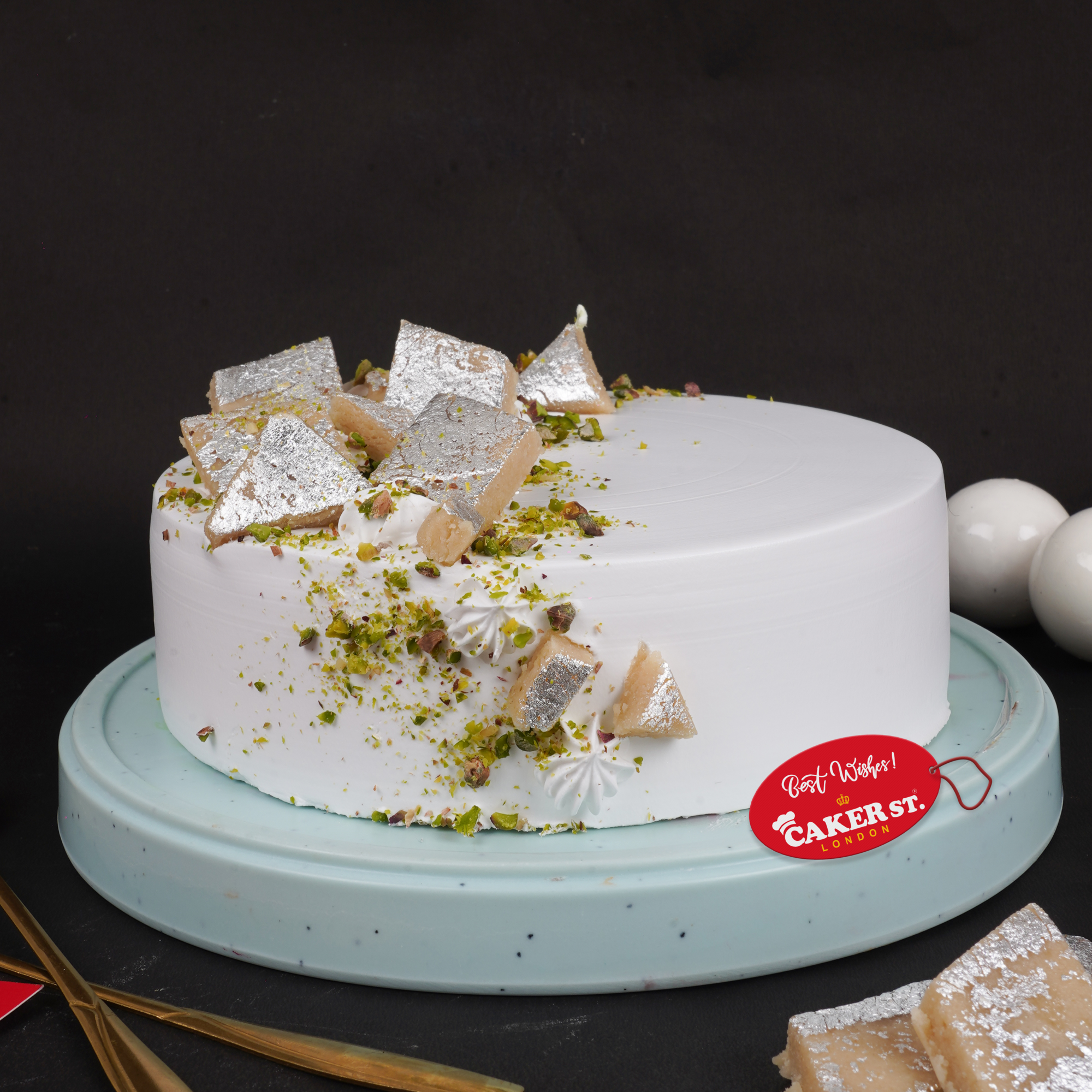 Kaju Katli Celebration Cake