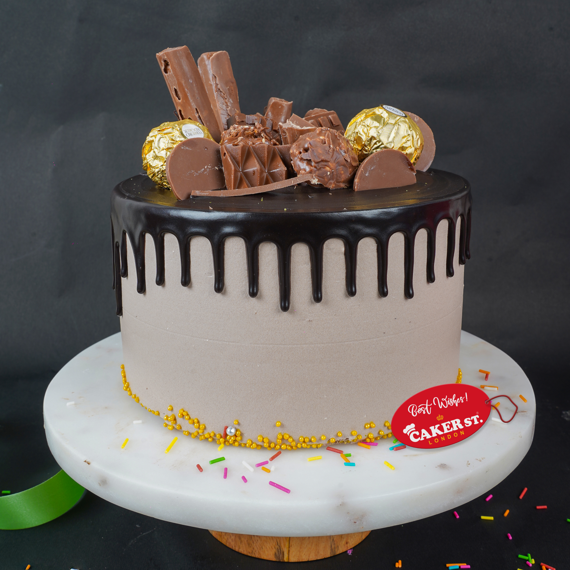 Luxury Chocolate Drip Birthday Cake