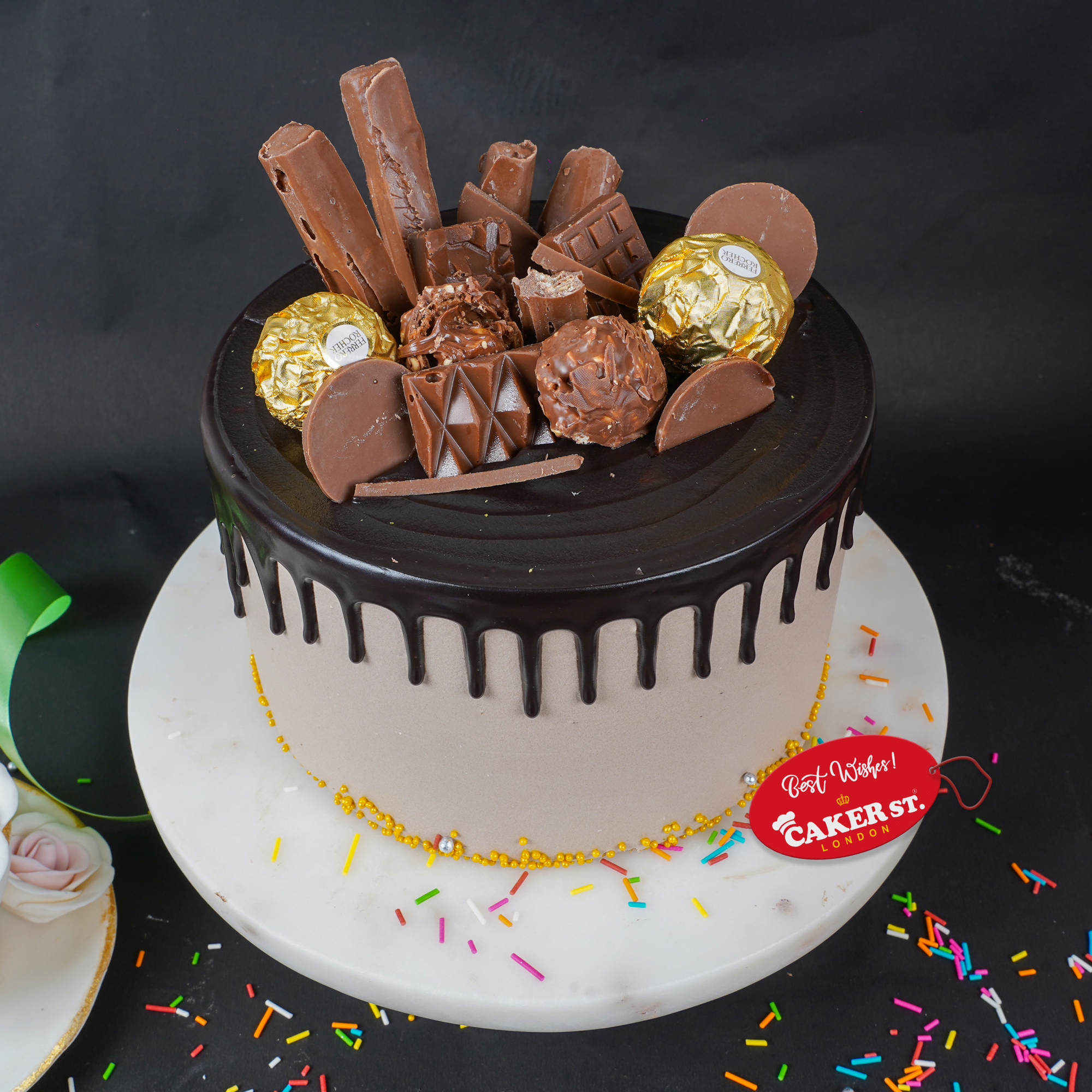 Luxury Chocolate Drip Birthday Cake