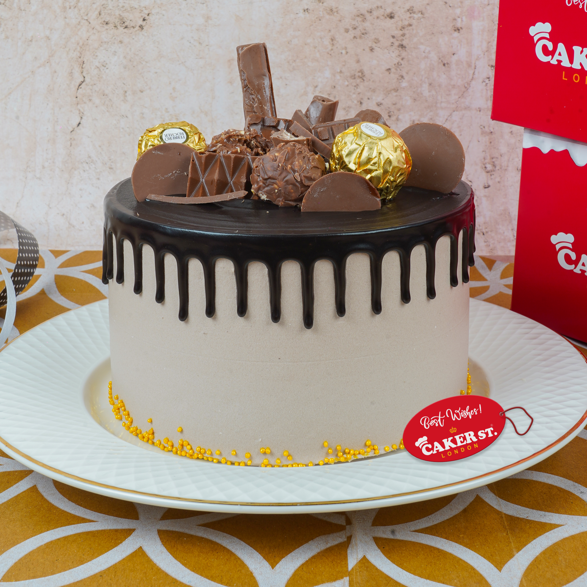 Luxury Chocolate Drip Birthday Cake