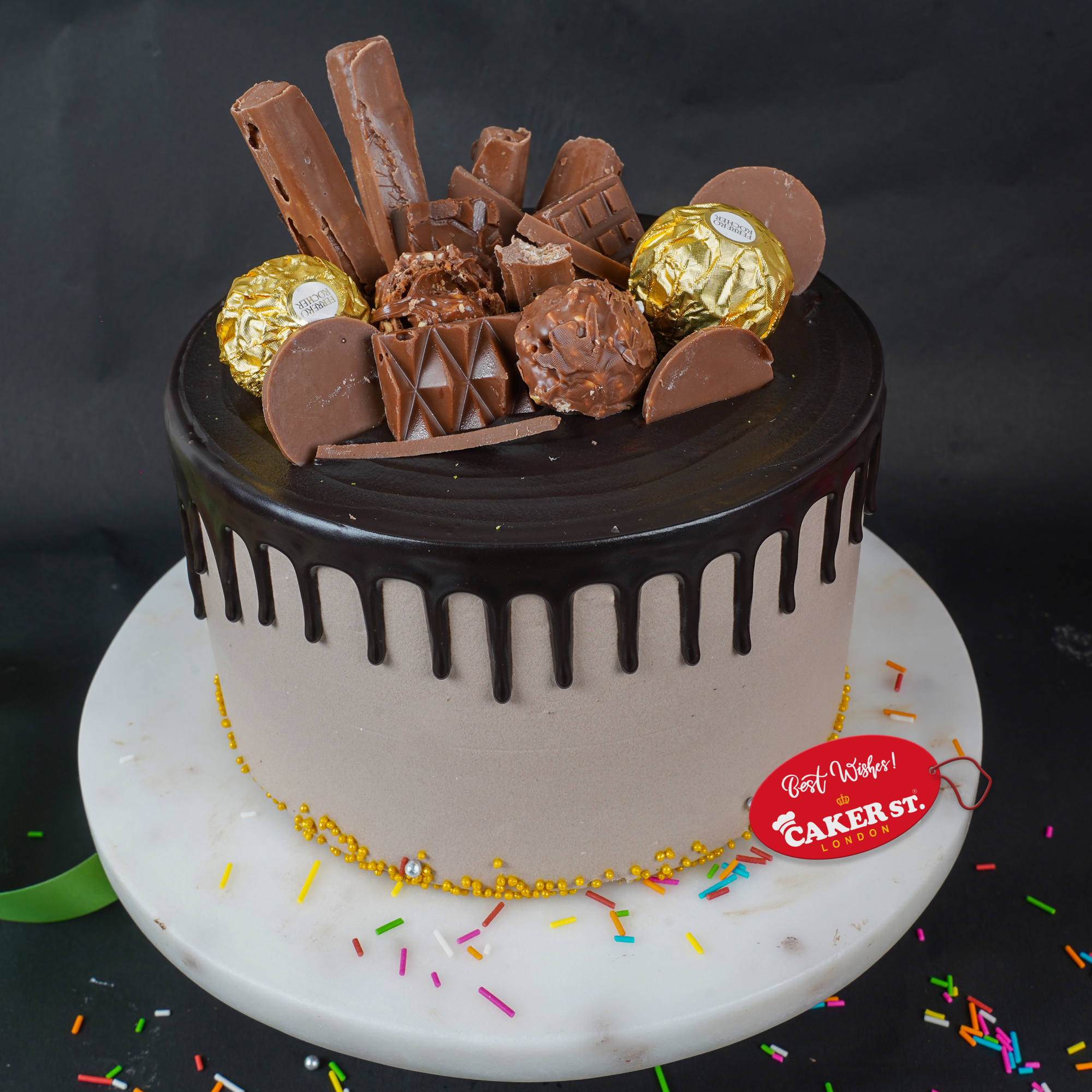 Luxury Chocolate Drip Birthday Cake