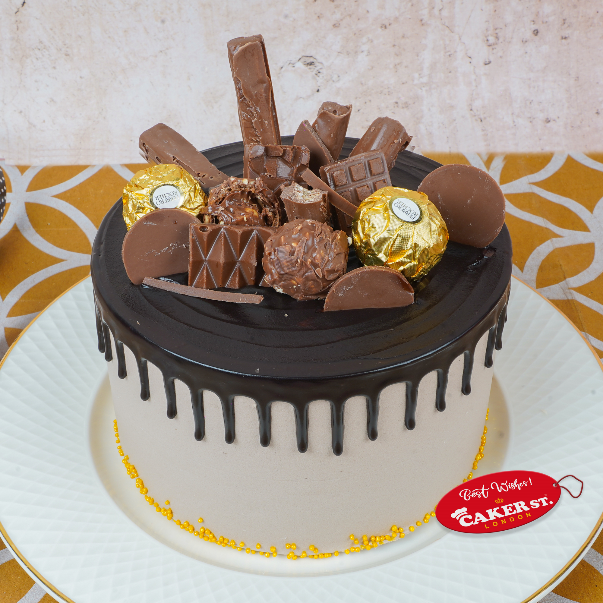 Luxury Chocolate Drip Birthday Cake