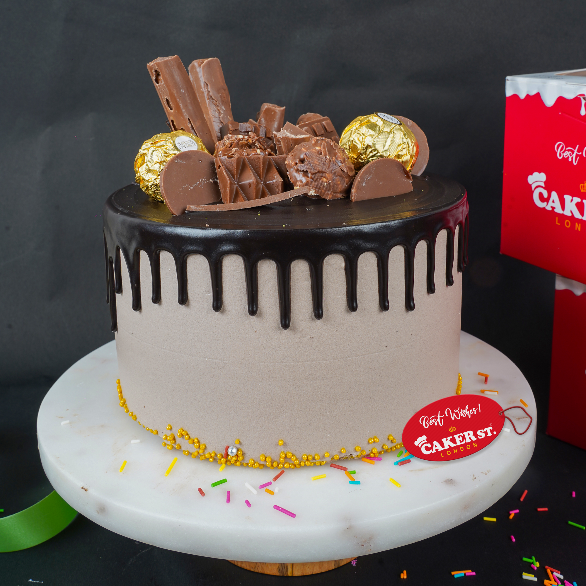 Luxury Chocolate Drip Birthday Cake