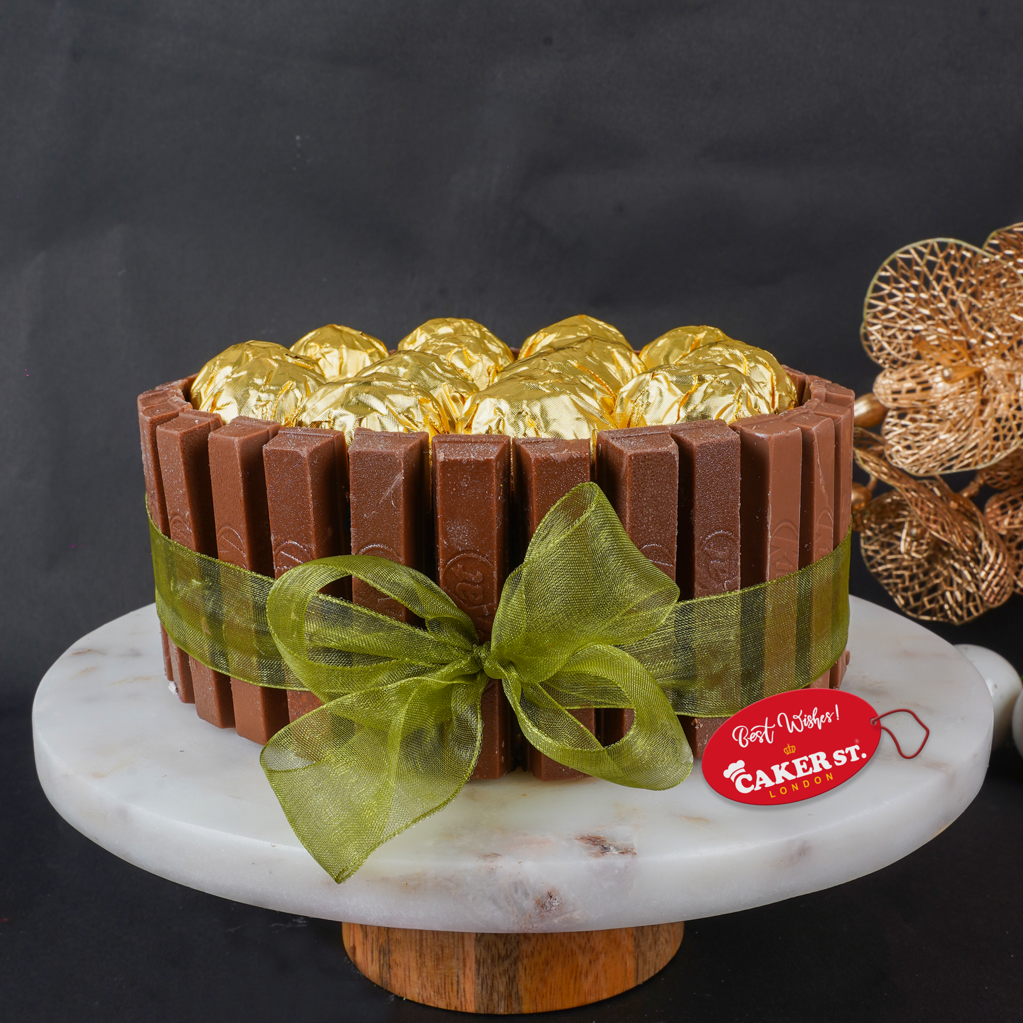 Chocolate Birthday Cake with Kit Kat & Gold Chocolates