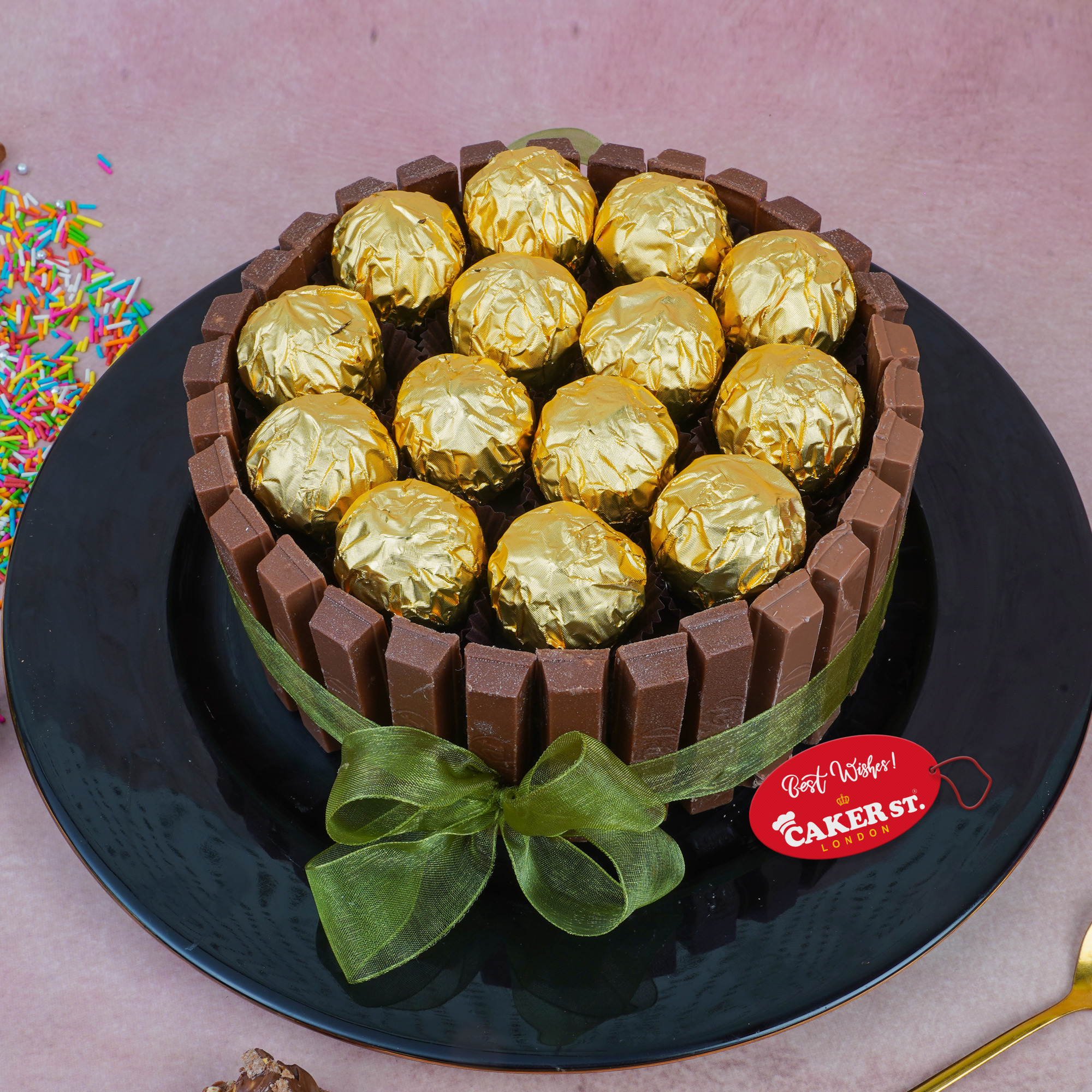 Chocolate Birthday Cake with Kit Kat & Gold Chocolates