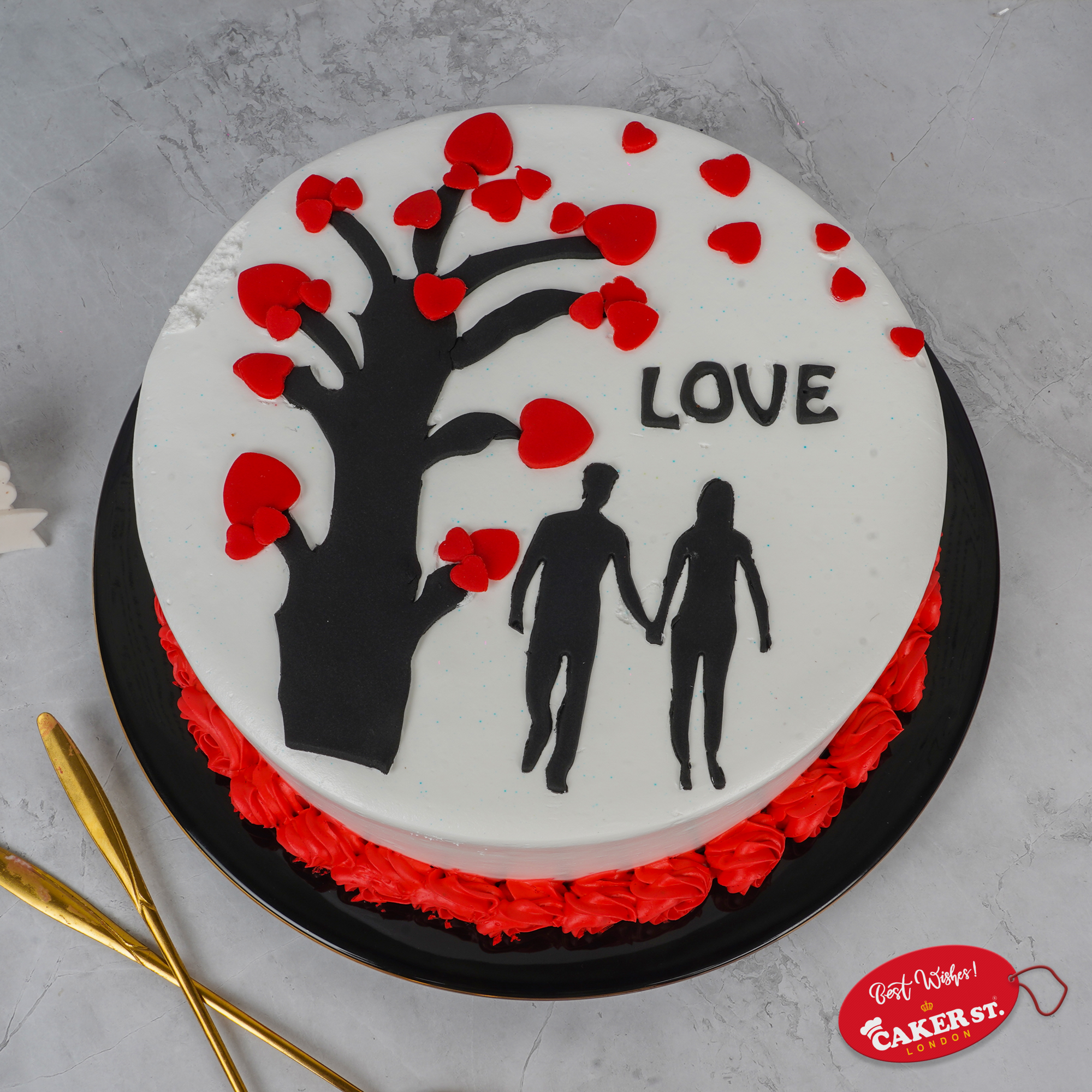 Anniversary Love Tree Cake