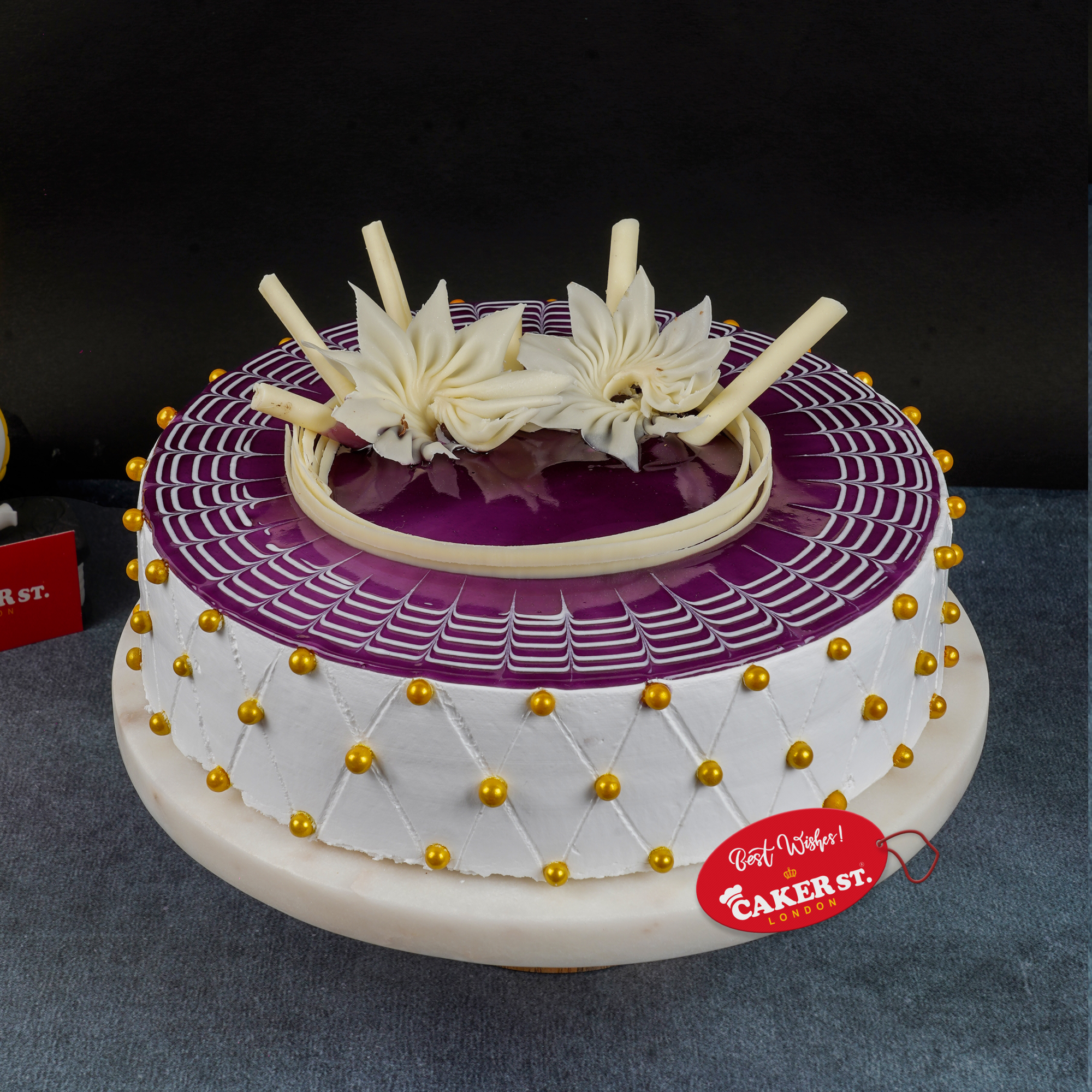 Elegant Floral Birthday Cake for Her