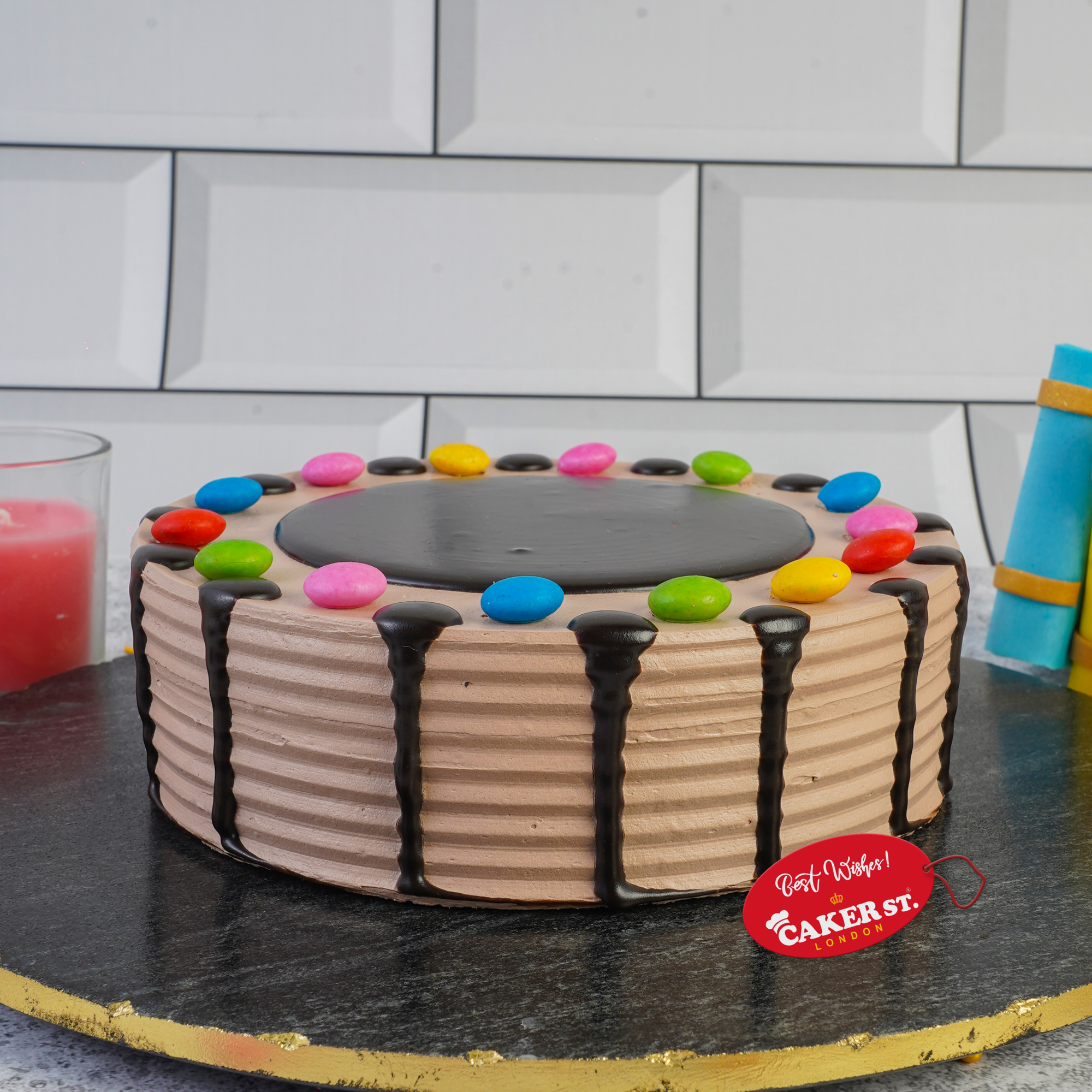 Chocolate Drip & Candy Birthday Cake