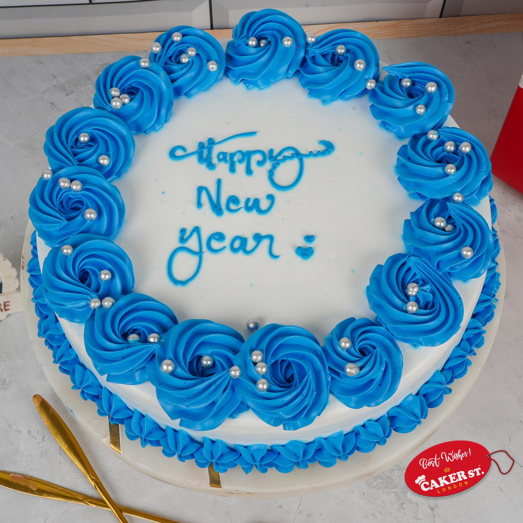 Happy New Year Celebration Cake