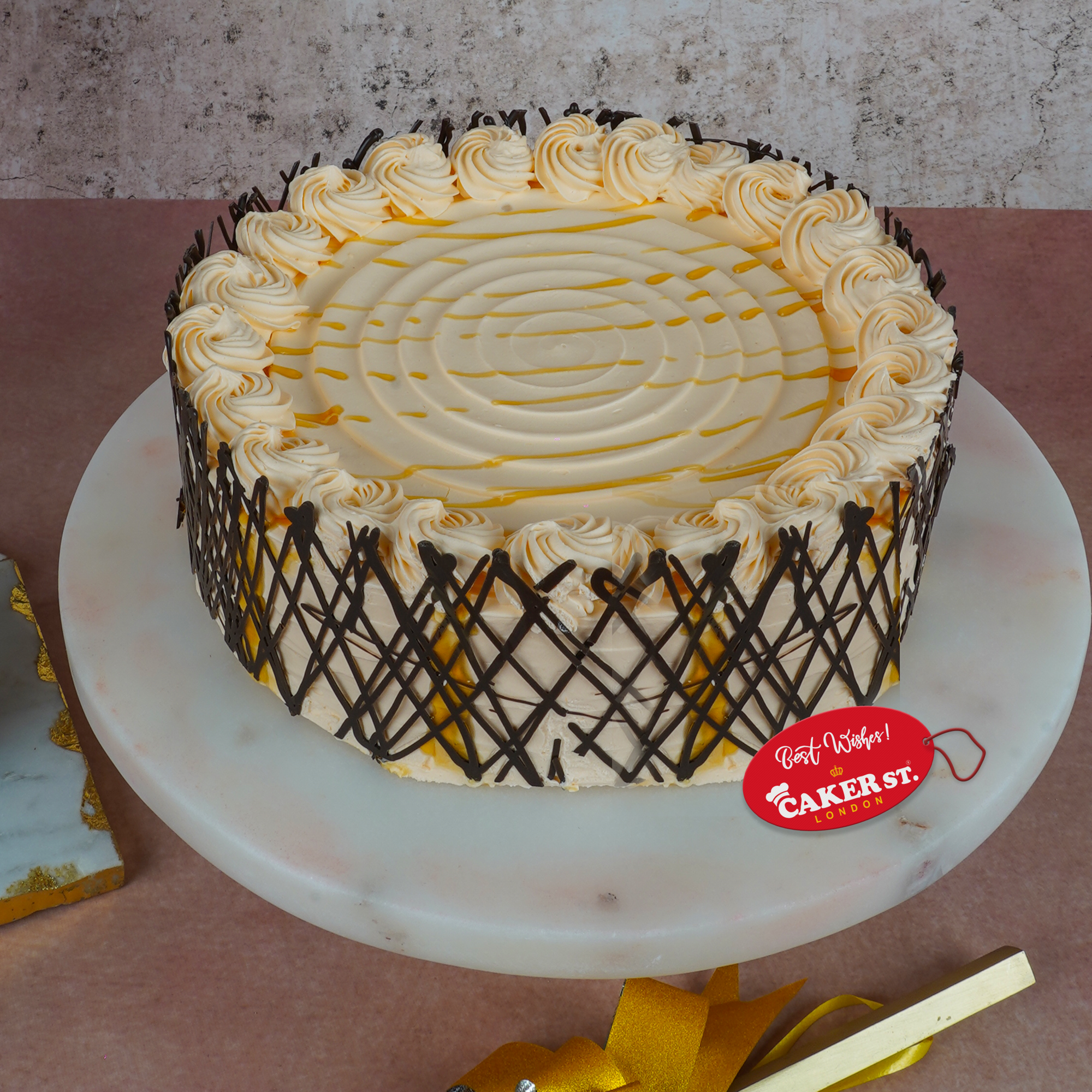 Elegant Chocolate Lattice Birthday Cake for Her