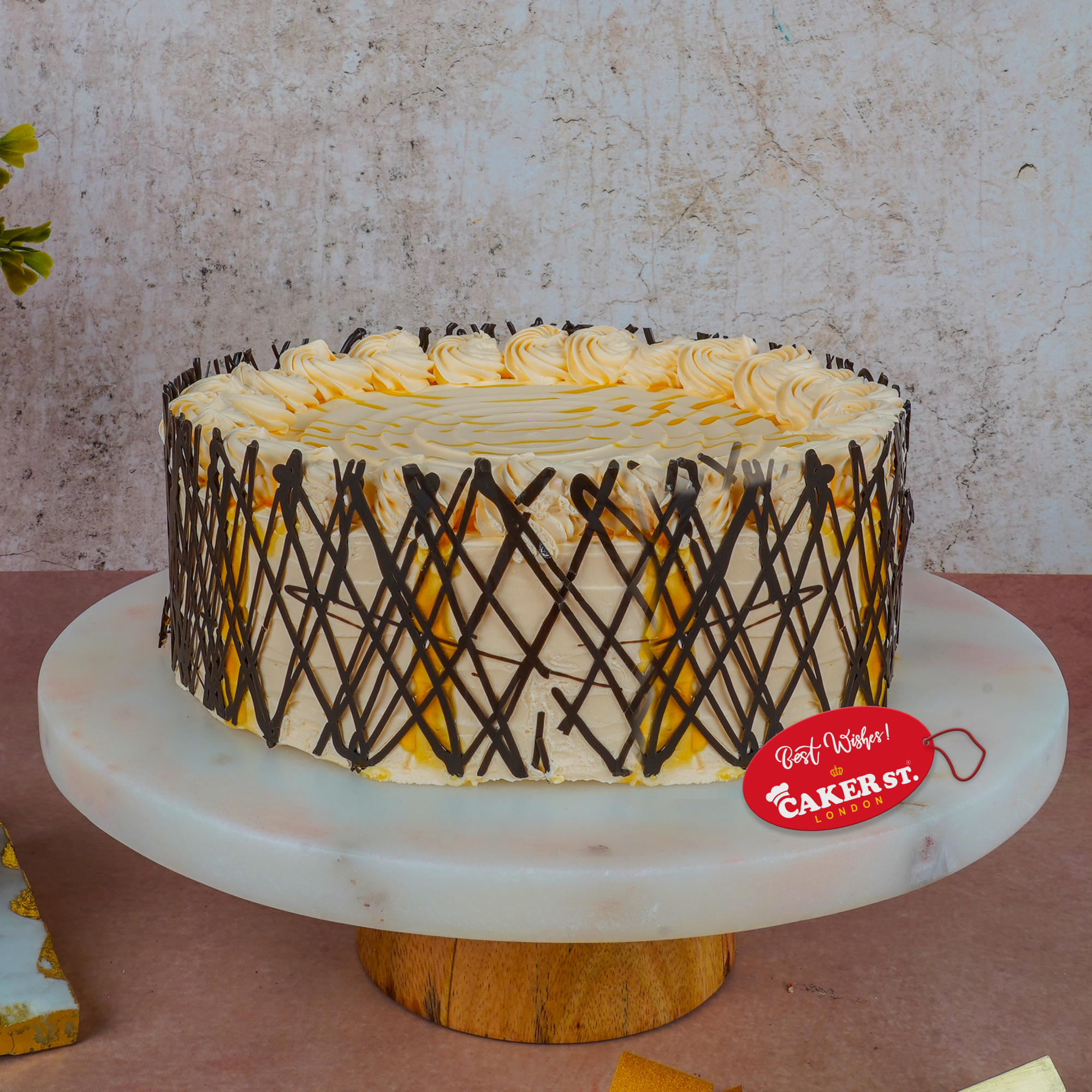 Elegant Chocolate Lattice Birthday Cake for Her