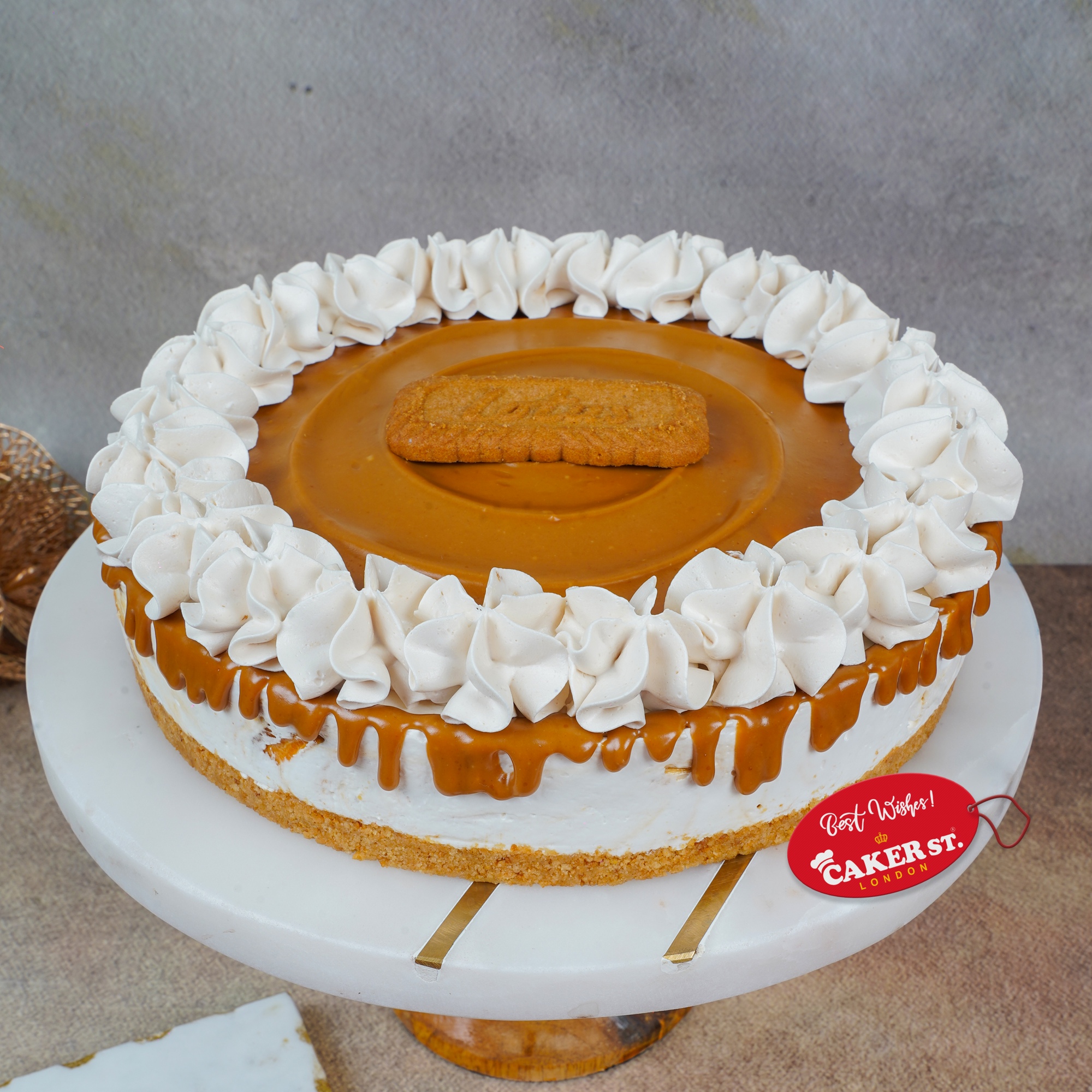 Lotus Biscoff Drip Birthday Cake